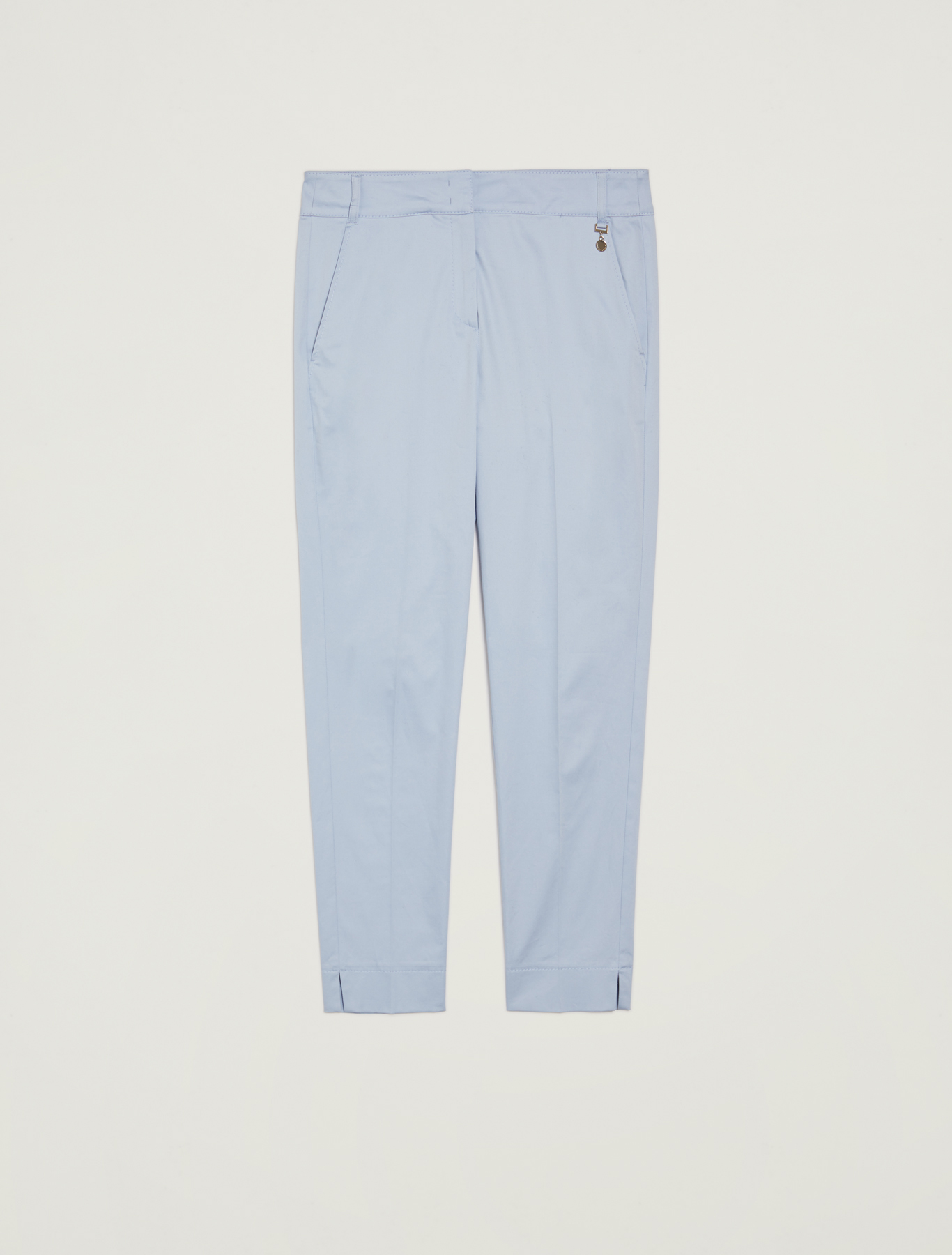 Pantaloni slim in raso di cotone, azzurro - Pennyblack Pantaloni slim in raso di cotone - azzurro - pennyblack