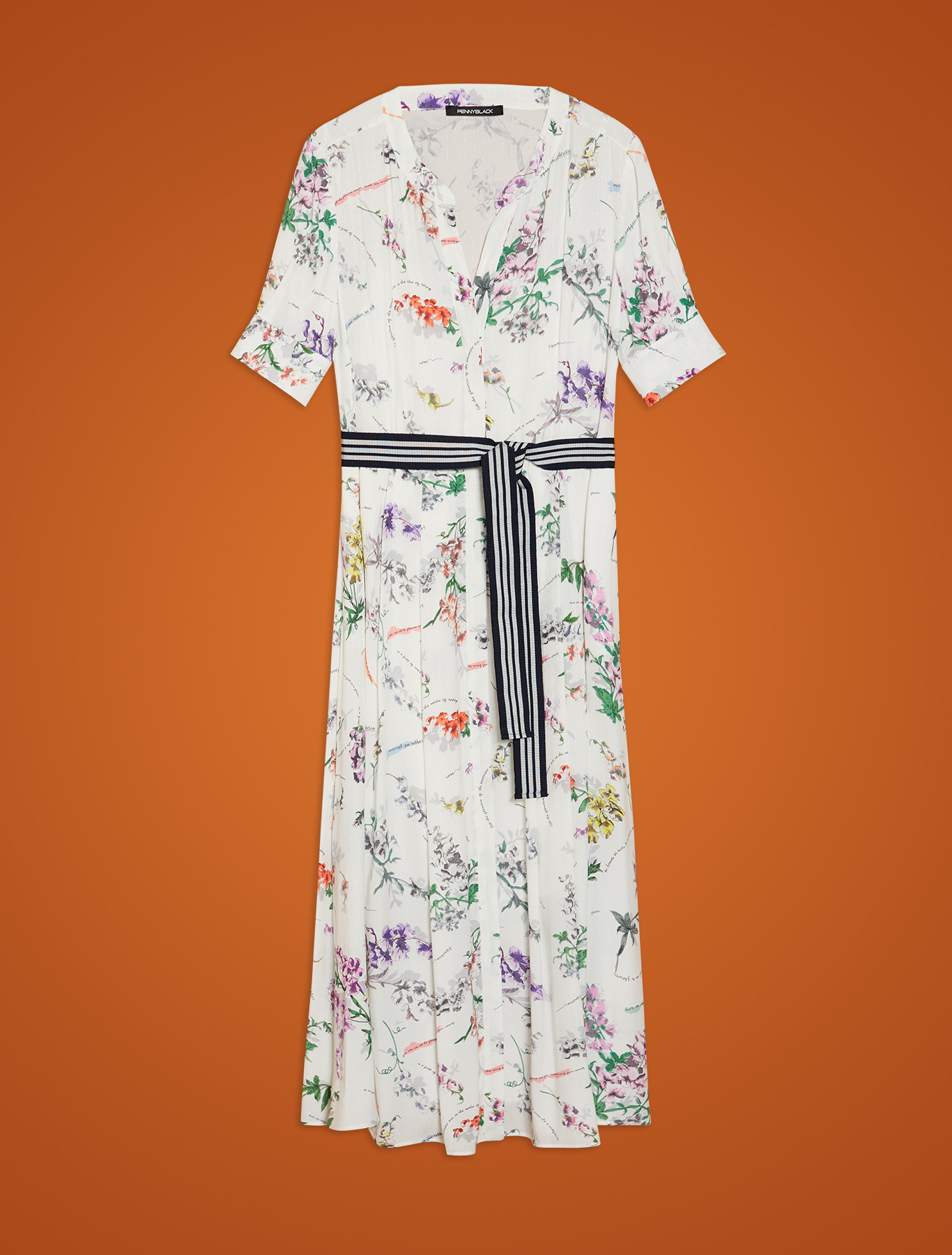 Plant-print shirt dress, white pattern - Pennyblack Plant-print shirt dress - white pattern - pennyblack
