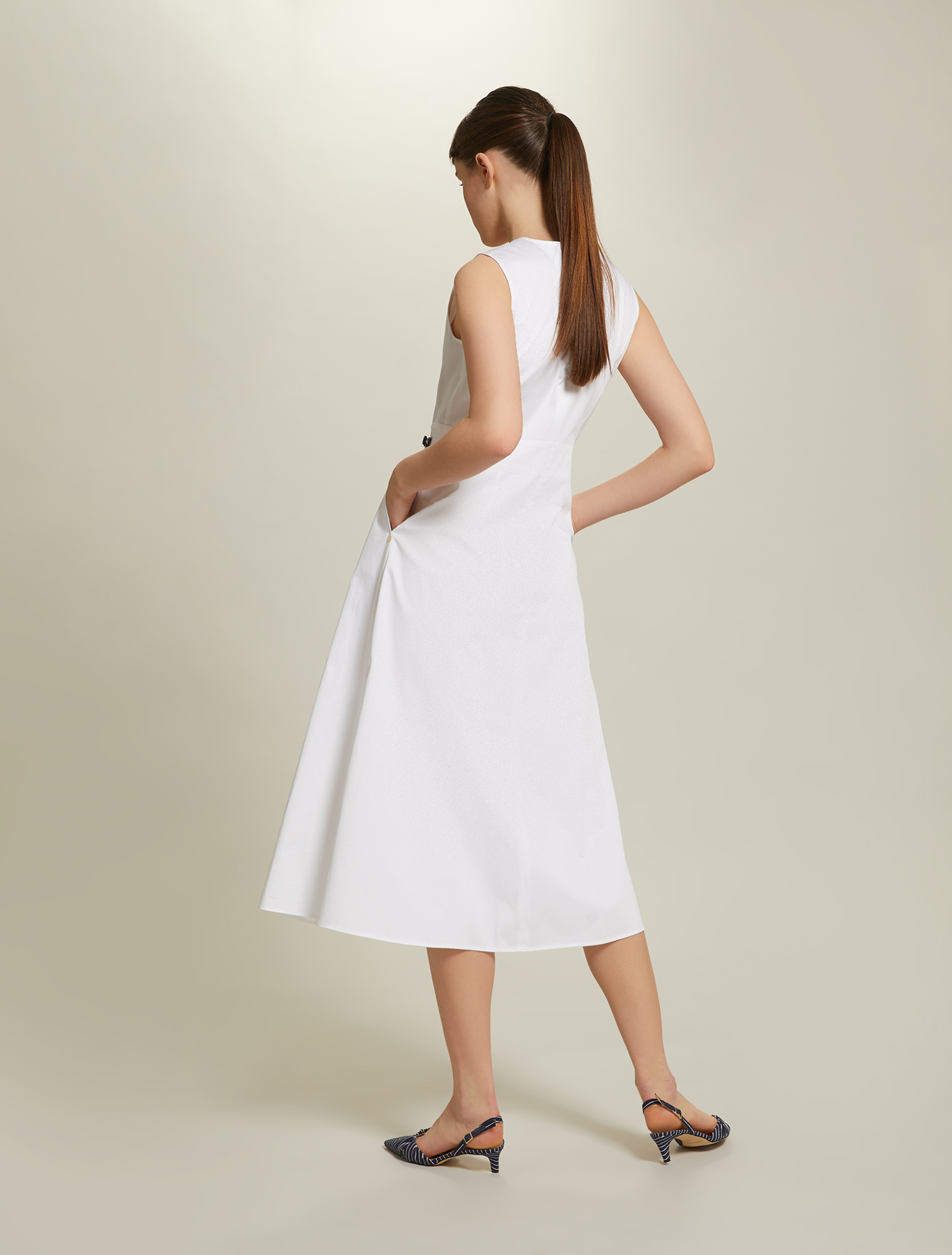 Cotton satin dress, white - Pennyblack Cotton satin dress - white - pennyblack
