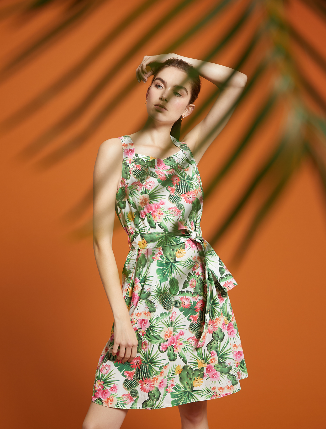 Tropical-pattern dress, white pattern - Pennyblack Tropical-pattern dress - white pattern - pennyblack