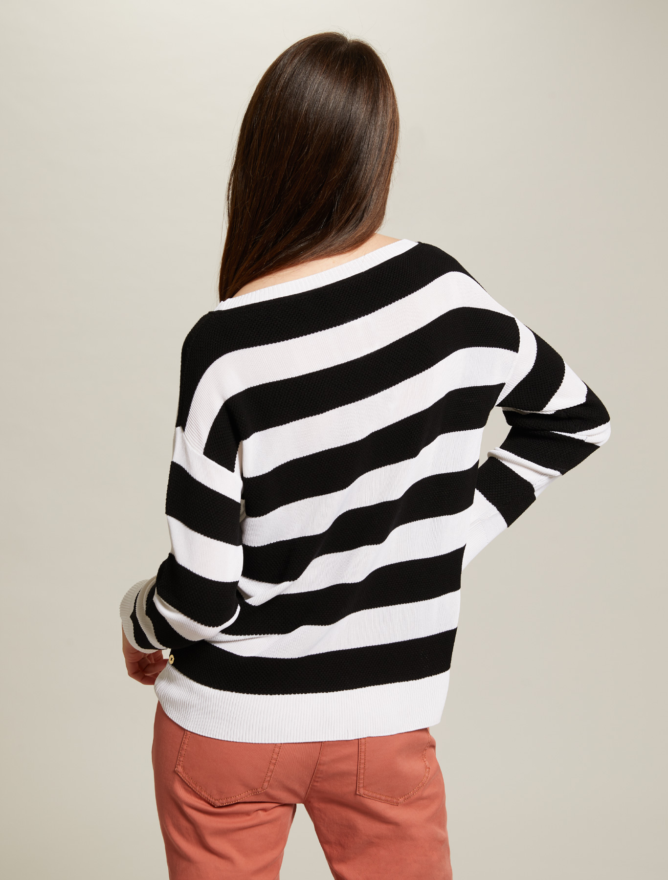 Sweater with maxi stripes, black - Pennyblack Sweater with maxi stripes - black - pennyblack