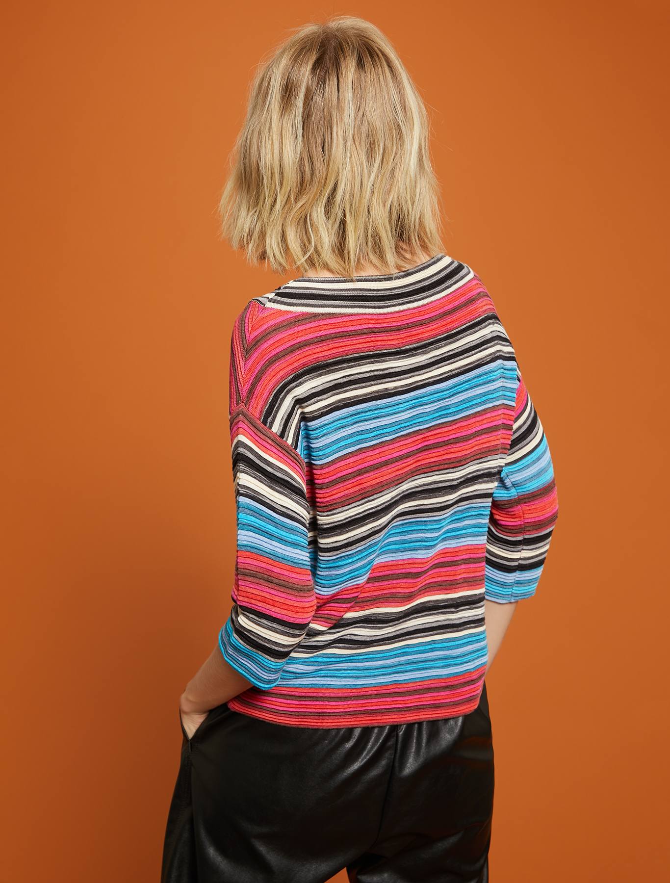 3D striped jumper, fuchsia pattern - Pennyblack 3D striped jumper - fuchsia pattern - pennyblack