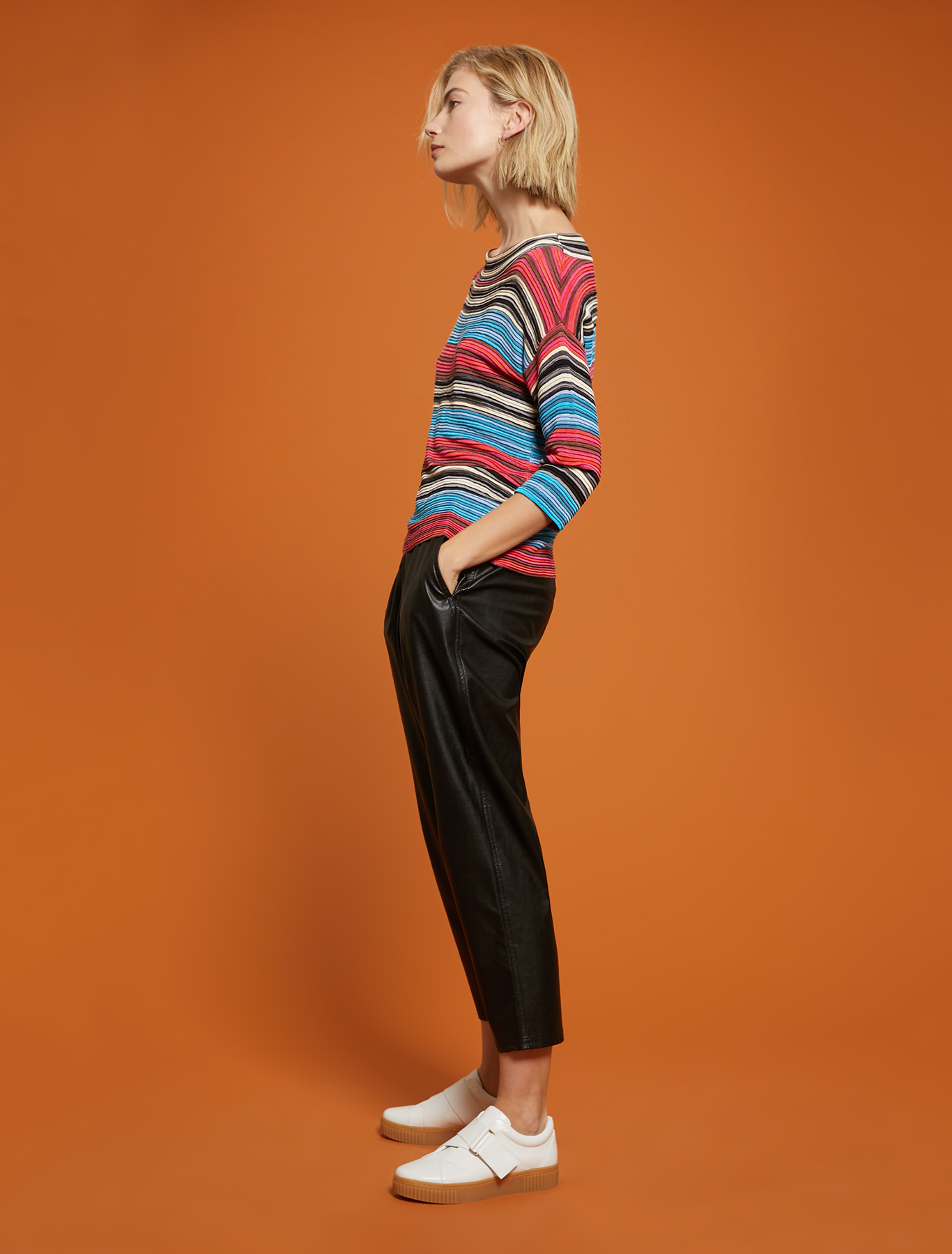3D striped jumper, fuchsia pattern - Pennyblack 3D striped jumper - fuchsia pattern - pennyblack