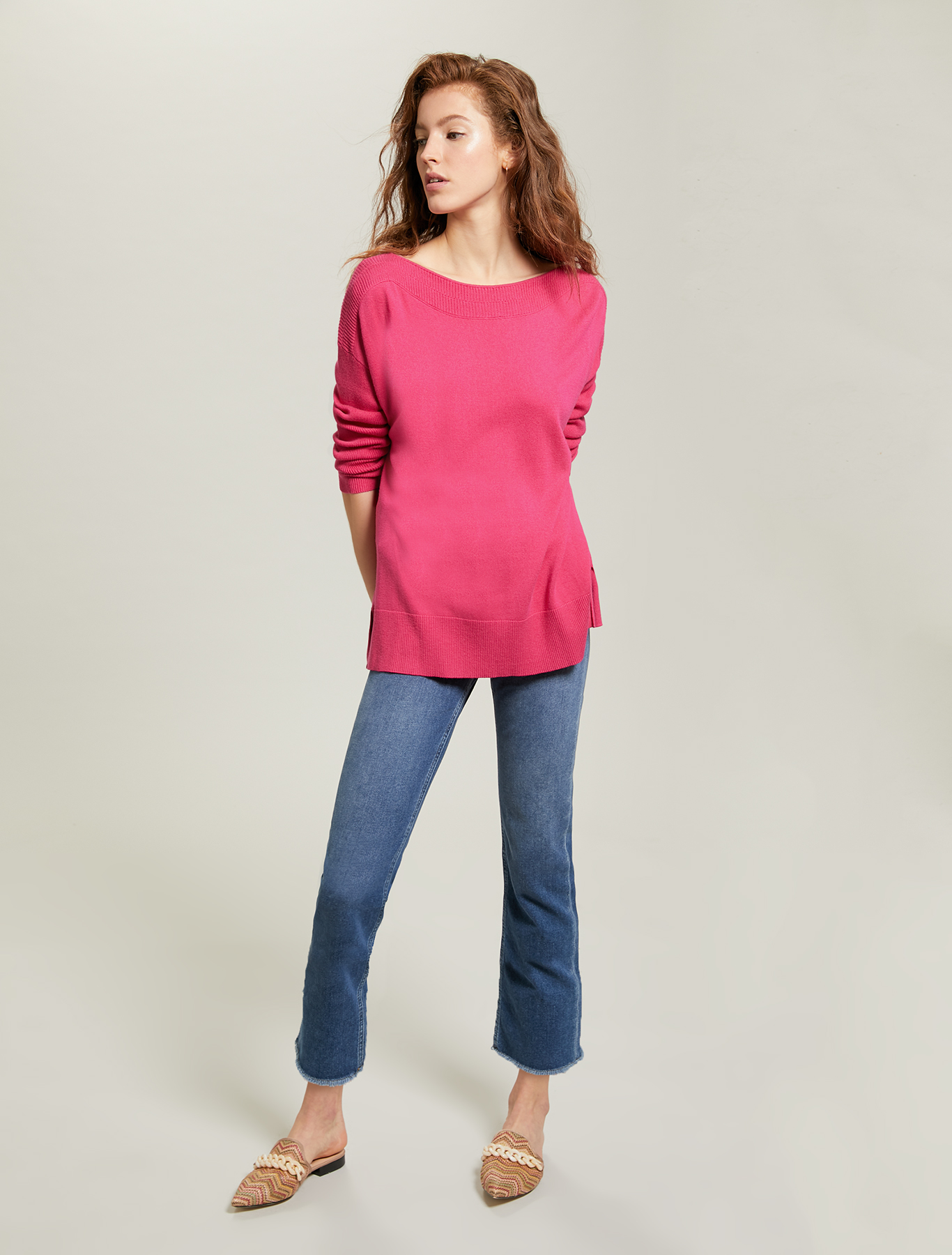 Maglia con scollo a barchetta, fuxia - Pennyblack Maglia con scollo a barchetta - fuxia - pennyblack