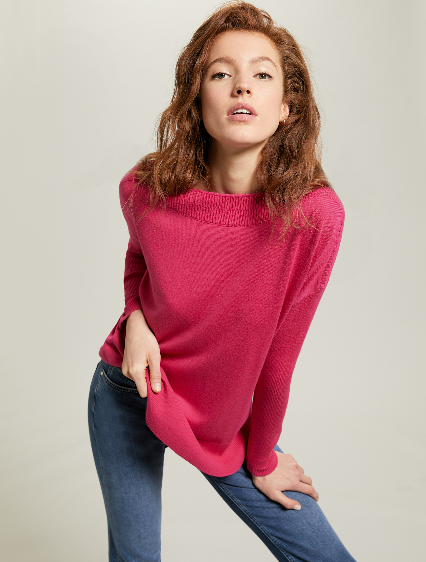 Maglia con scollo a barchetta, fuxia - Pennyblack Maglia con scollo a barchetta - fuxia - pennyblack