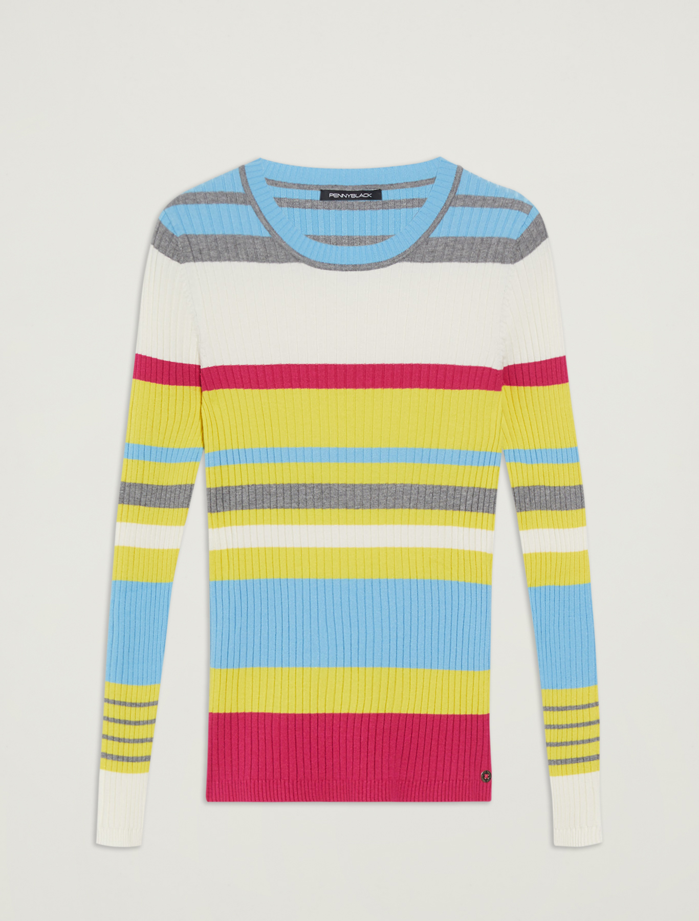Multicoloured striped jumper, pale yellow pattern - Pennyblack Multicoloured striped jumper - pale yellow pattern - pennyblack