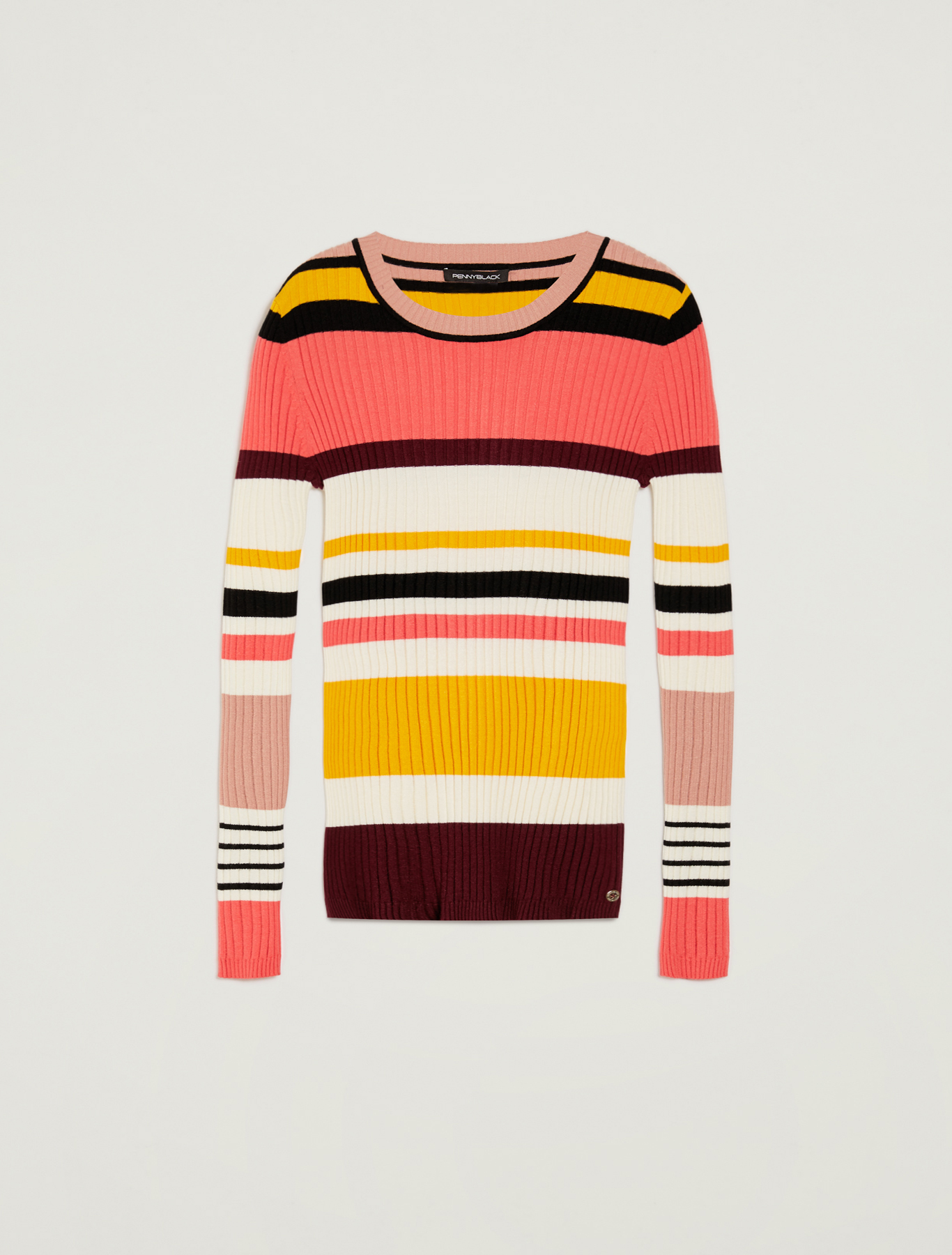 Multicoloured striped jumper, coral pattern - Pennyblack Multicoloured striped jumper - coral pattern - pennyblack