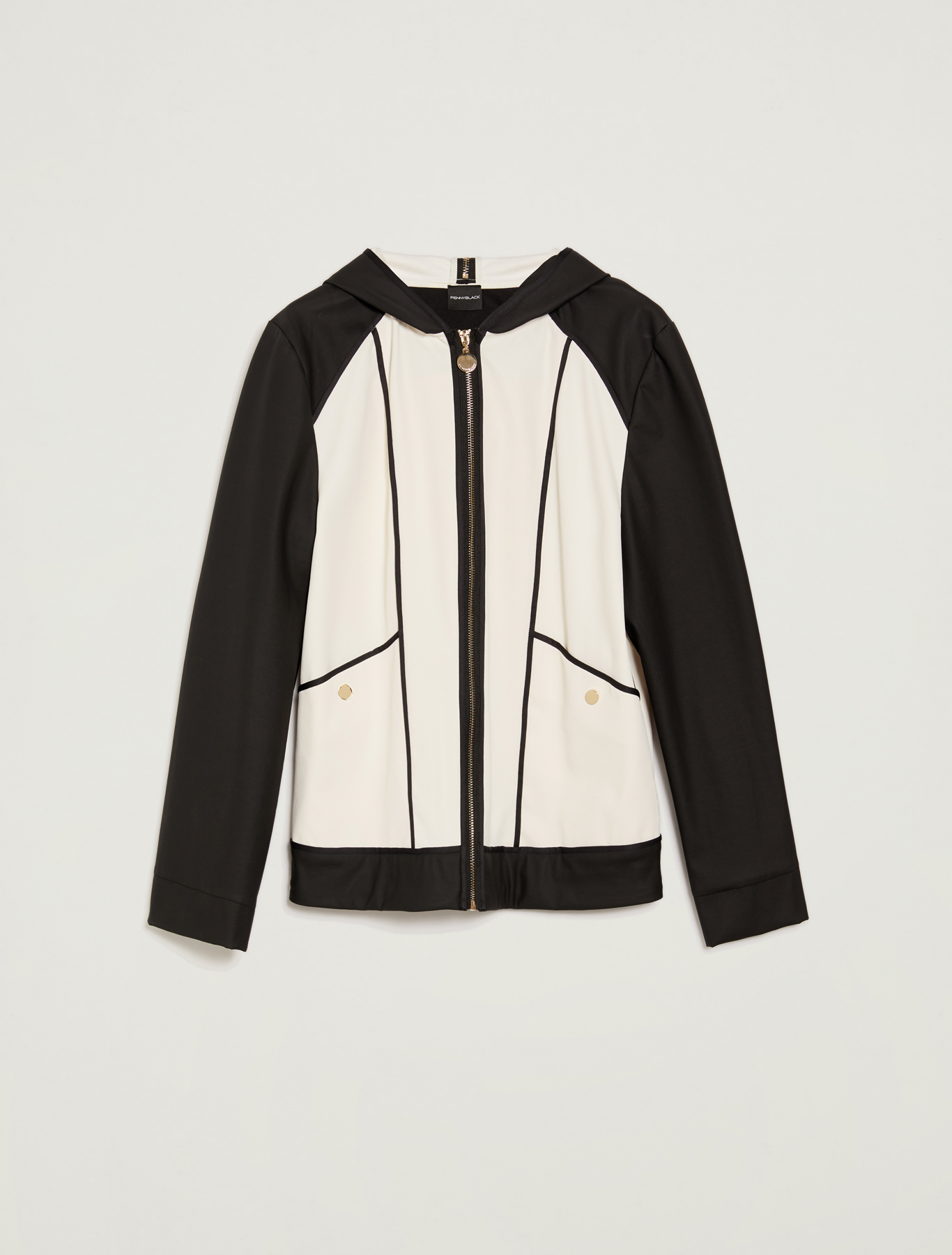 Rubberised jersey bomber jacket, white pattern - Pennyblack Rubberised jersey bomber jacket - white pattern - pennyblack