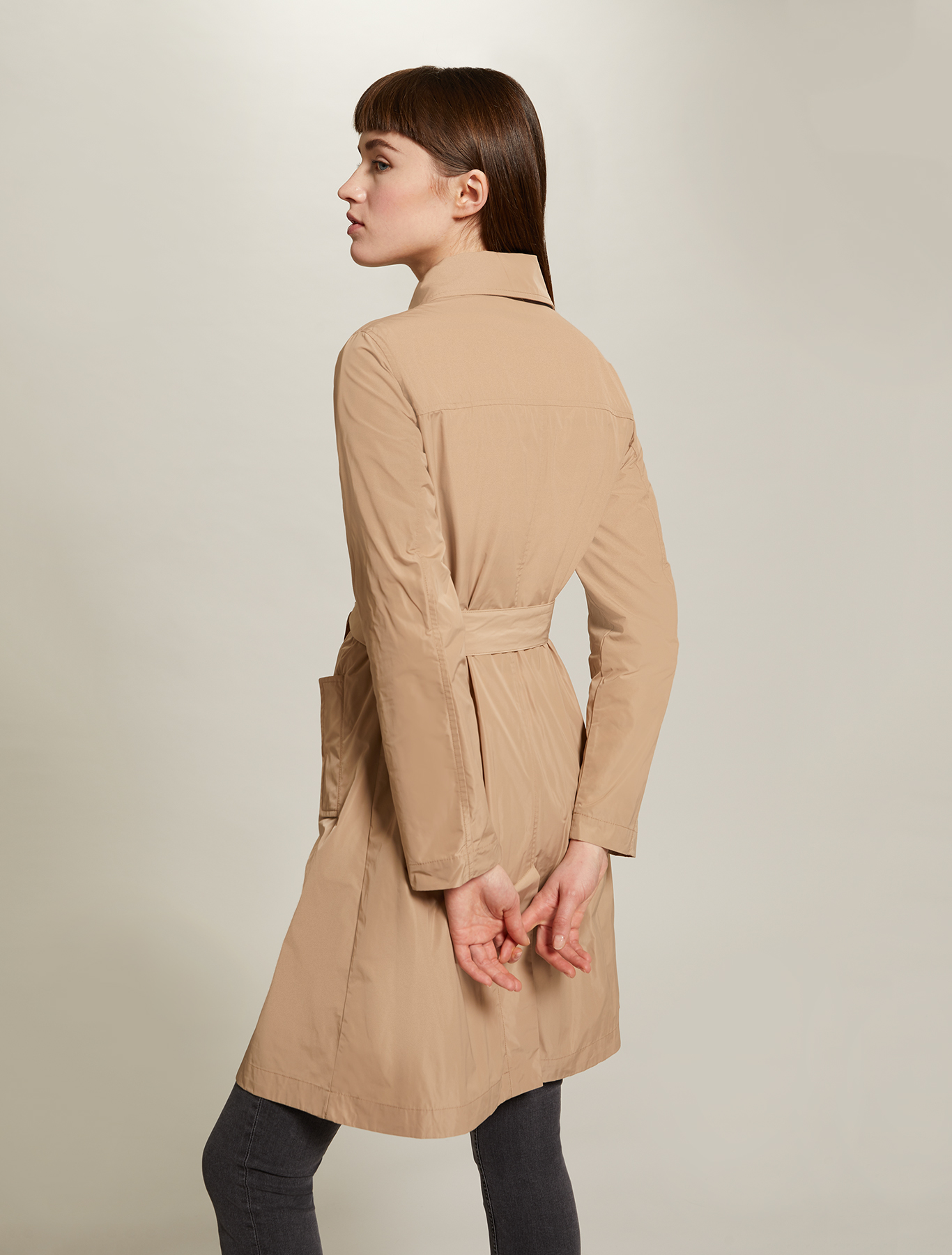 Double-breasted trench coat with belt, beige - Pennyblack Double-breasted trench coat with belt - beige - pennyblack