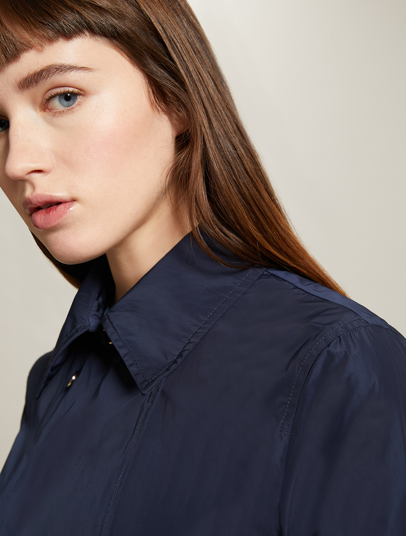Double-breasted trench coat with belt, midnight blue - Pennyblack Double-breasted trench coat with belt - midnight blue - pennyblack