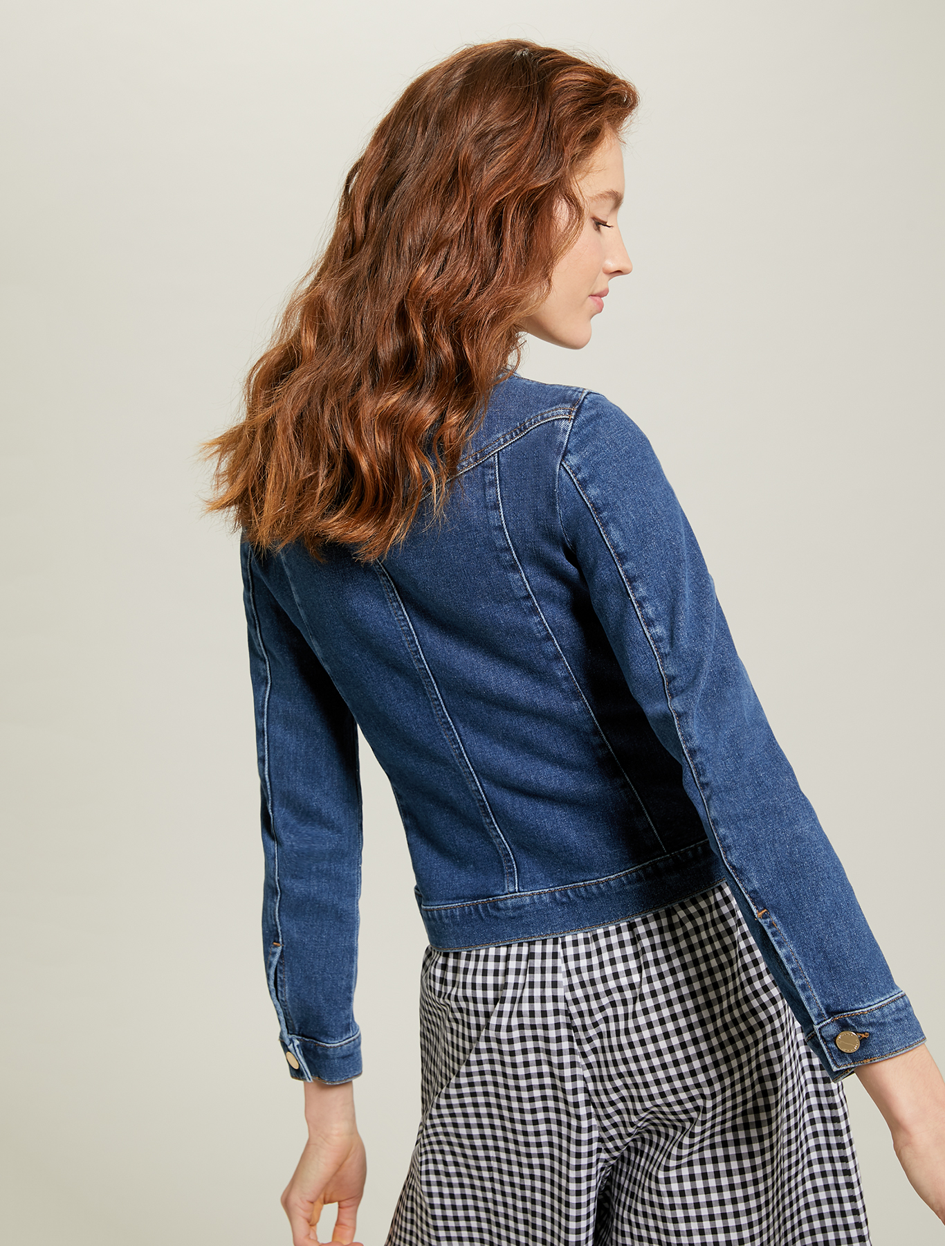 Denim round-neck jacket, midnight blue - Pennyblack Denim round-neck jacket - midnight blue - pennyblack