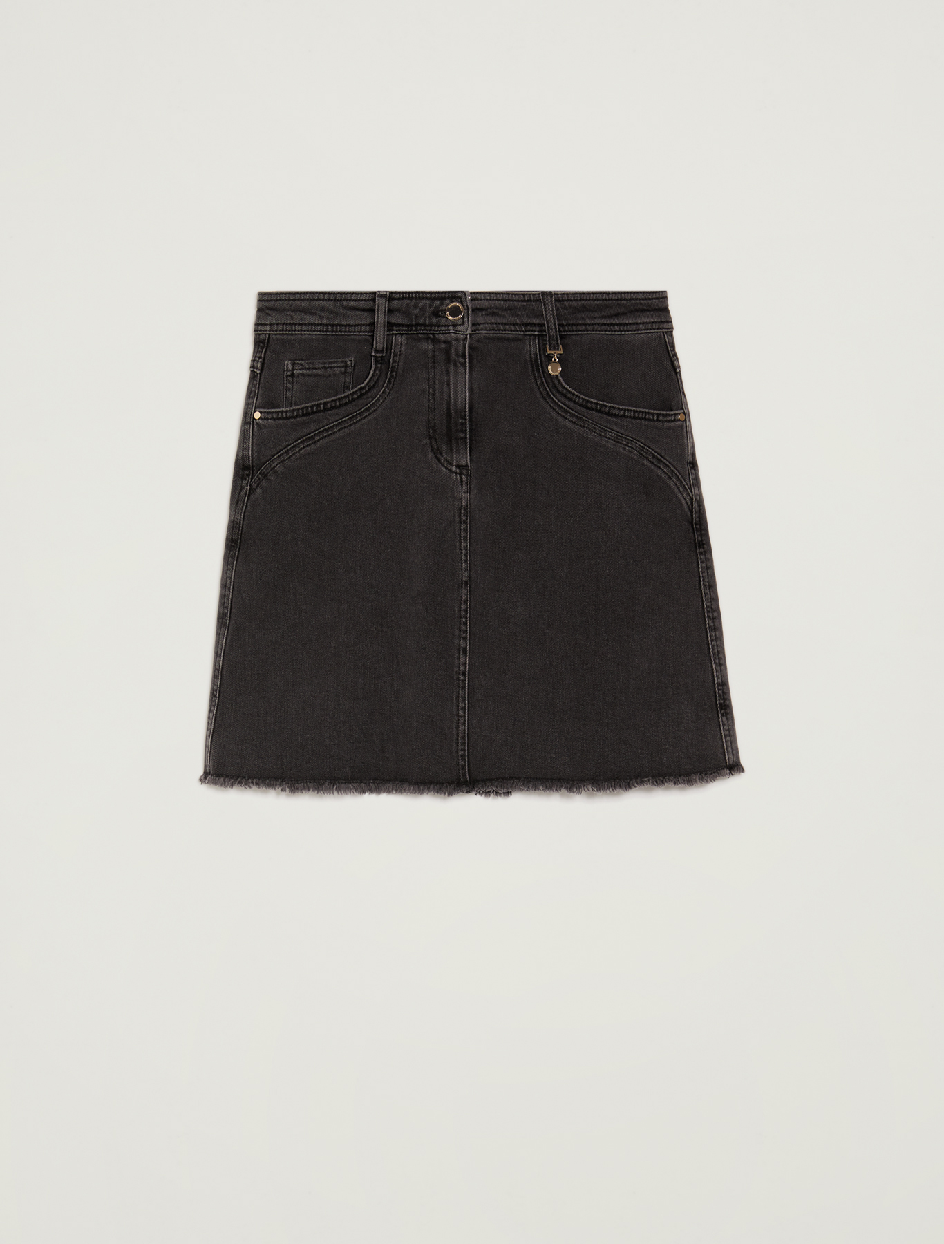 Five-pocket denim skirt, black - Pennyblack Five-pocket denim skirt - black - pennyblack