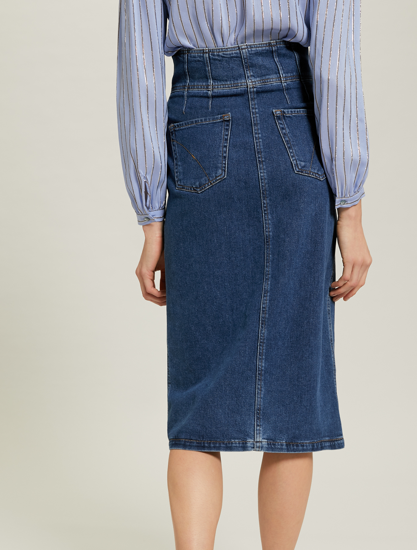 Denim pencil skirt, midnight blue - Pennyblack Denim pencil skirt - midnight blue - pennyblack