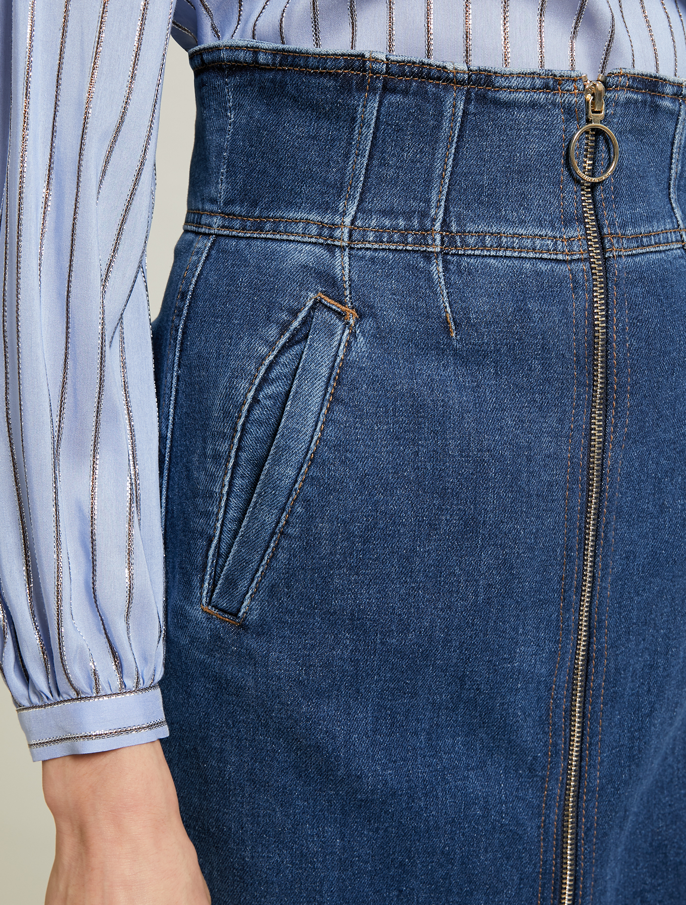 Denim pencil skirt, midnight blue - Pennyblack Denim pencil skirt - midnight blue - pennyblack