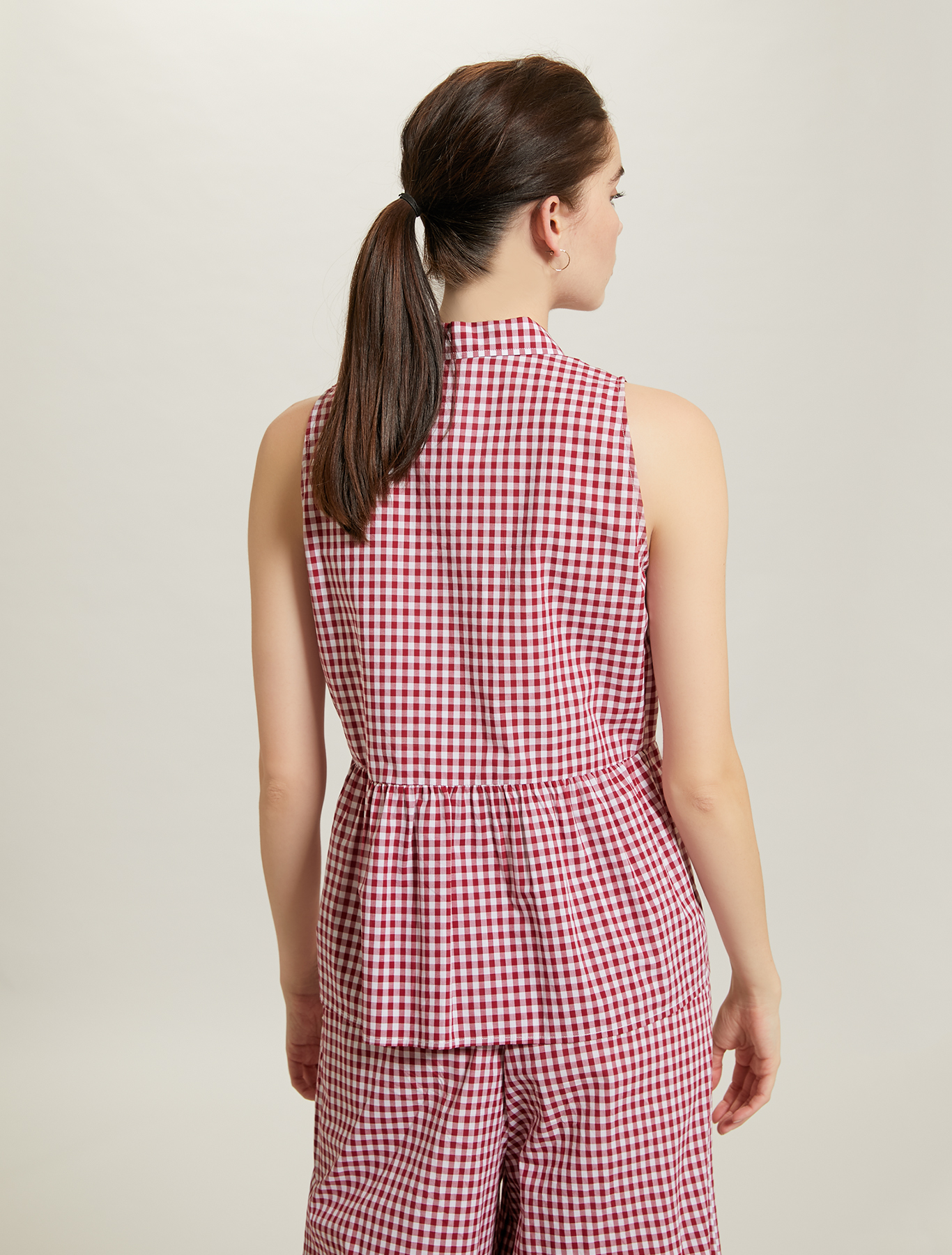 Top a quadretti Vichy, fantasia fuxia - Pennyblack Top a quadretti Vichy - fantasia fuxia - pennyblack