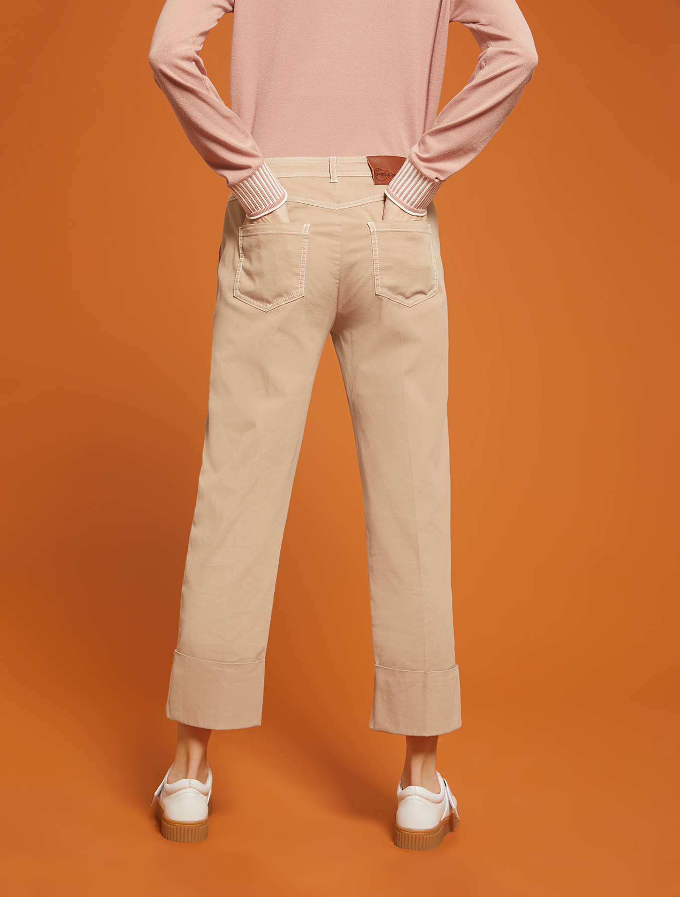 Piqué cotton trousers, beige - Pennyblack Piqué cotton trousers - beige - pennyblack