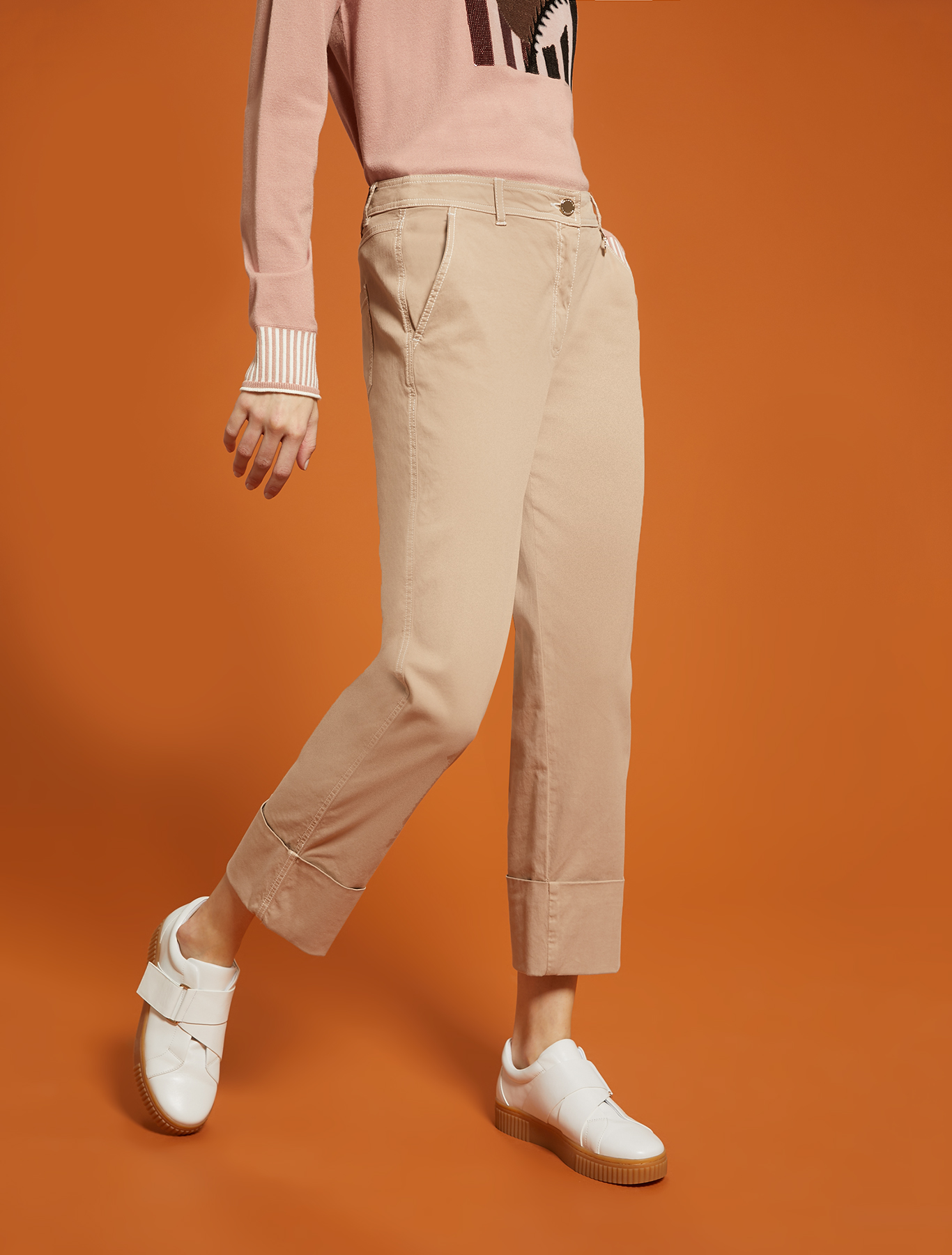 Piqué cotton trousers, beige - Pennyblack Piqué cotton trousers - beige - pennyblack