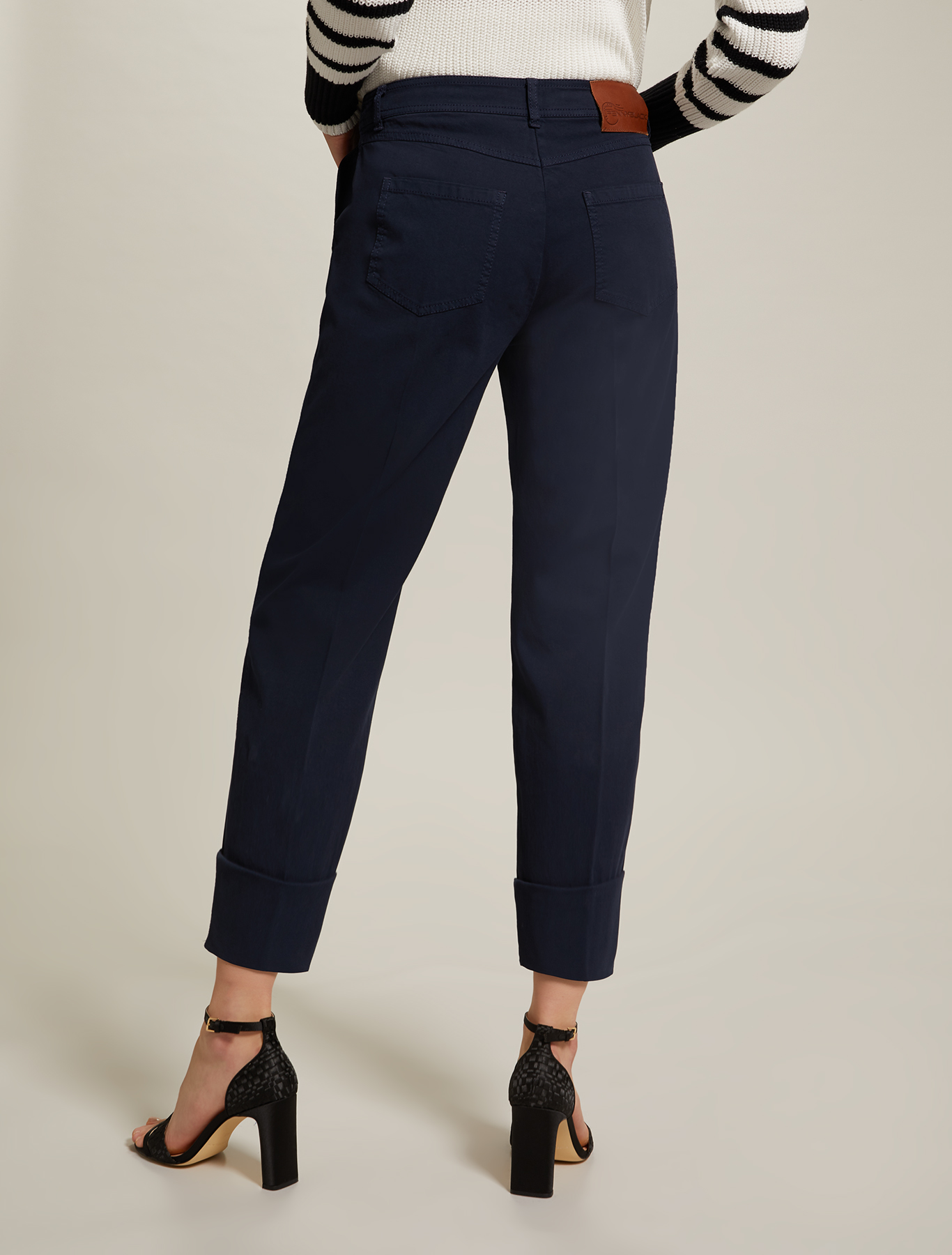 Piqué cotton trousers, navy blue - Pennyblack Piqué cotton trousers - navy blue - pennyblack