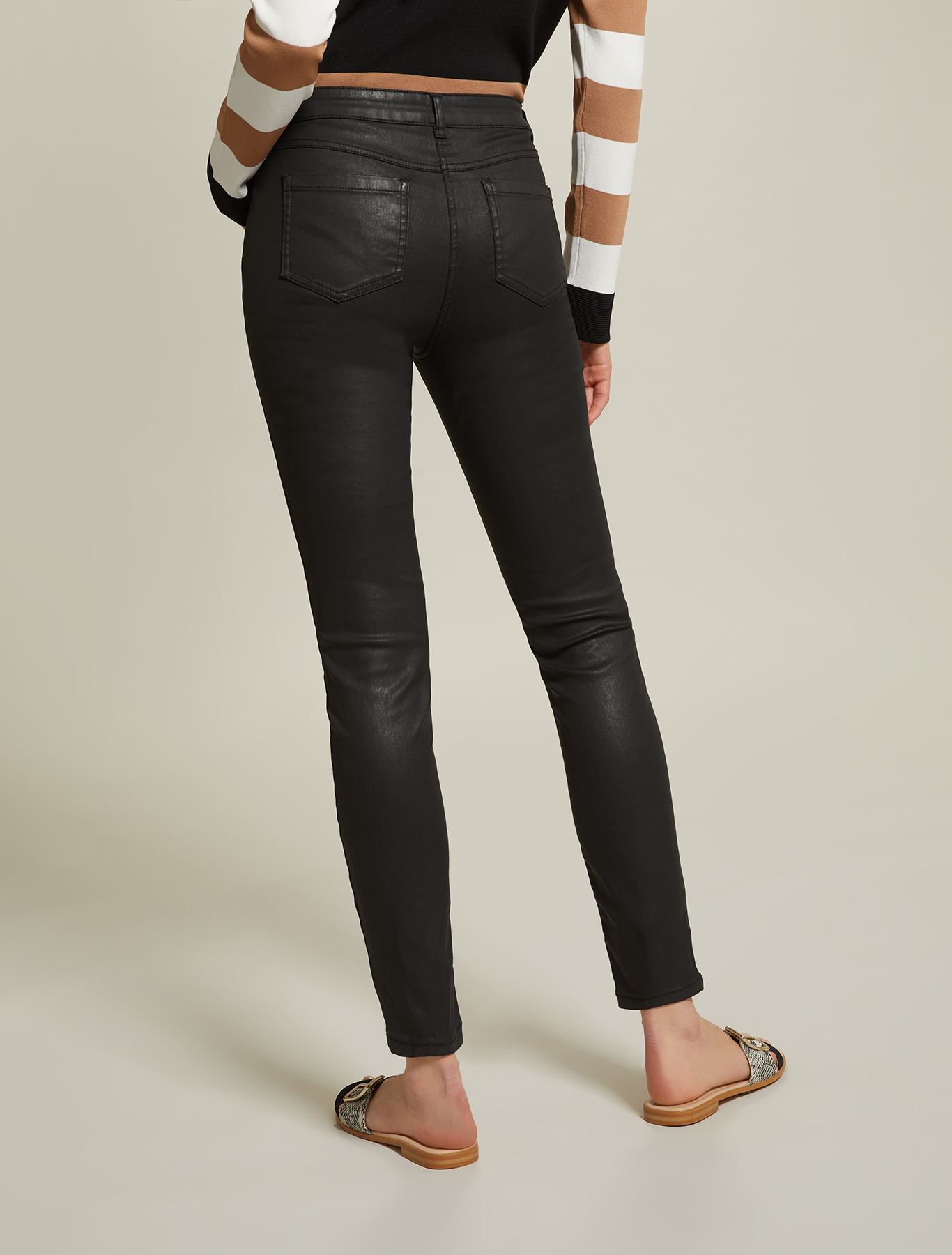 Skinny pants in cotton satin, black - Pennyblack Skinny pants in cotton satin - black - pennyblack