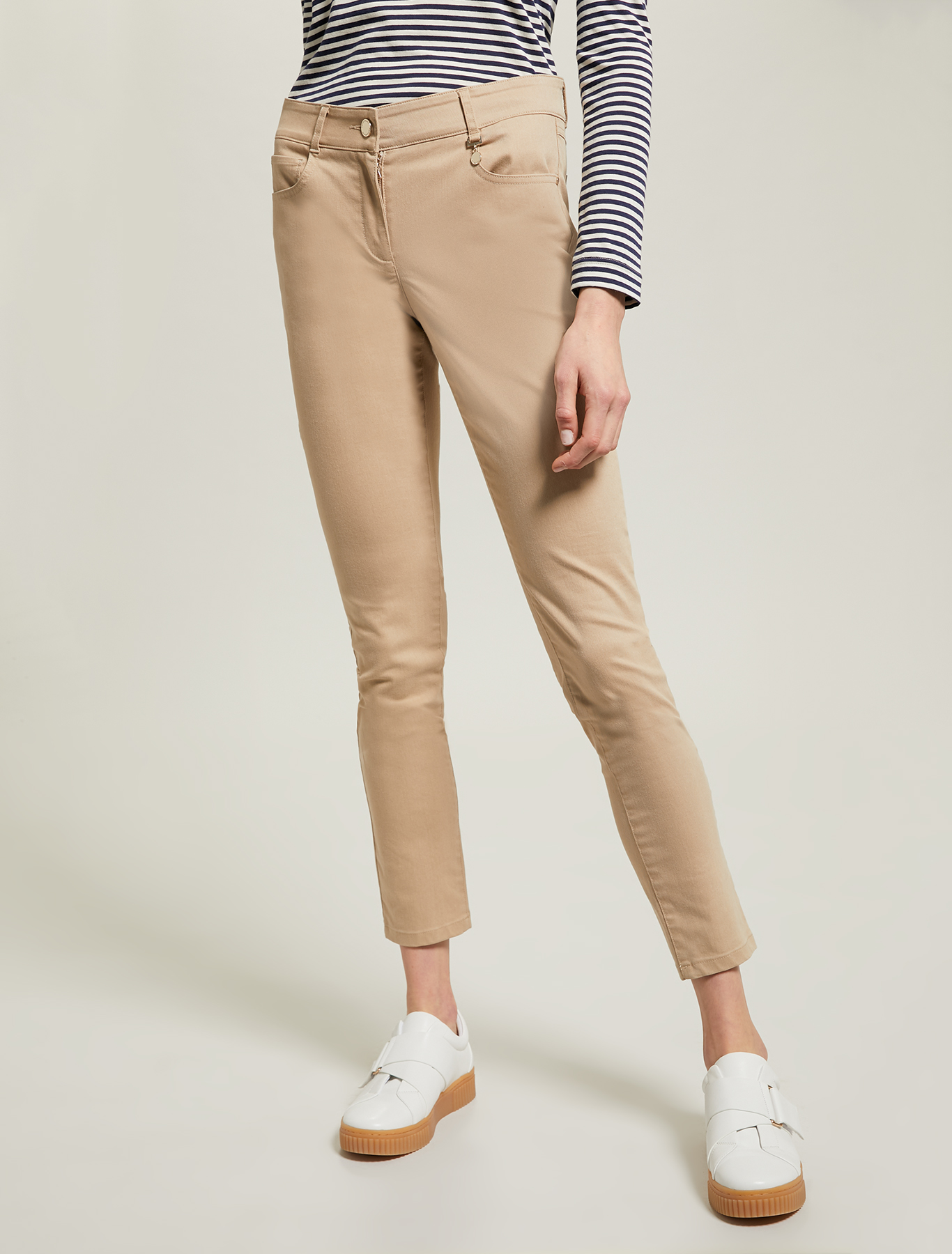 Gabardine skinny trousers, beige - Pennyblack Gabardine skinny trousers - beige - pennyblack