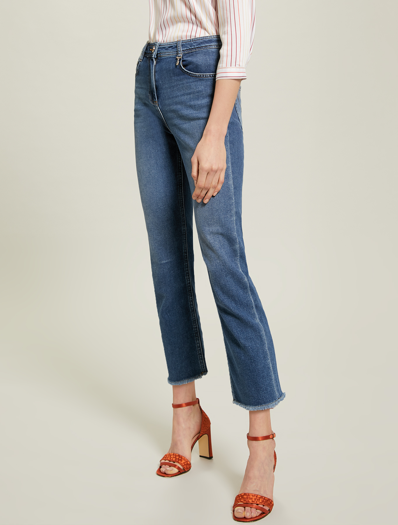 Jeans with fringed hem, midnight blue - Pennyblack Jeans with fringed hem - midnight blue - pennyblack