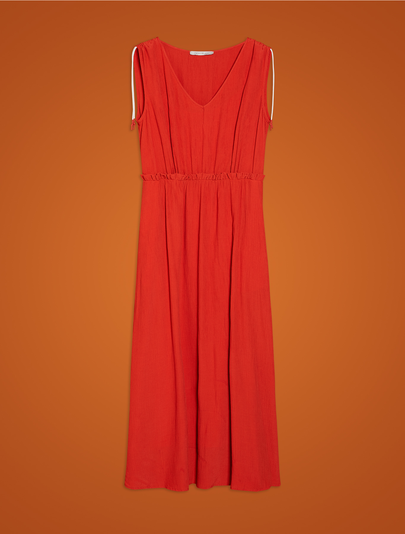 Long dress in crepon, red - Pennyblack Long dress in crepon - red - pennyblack