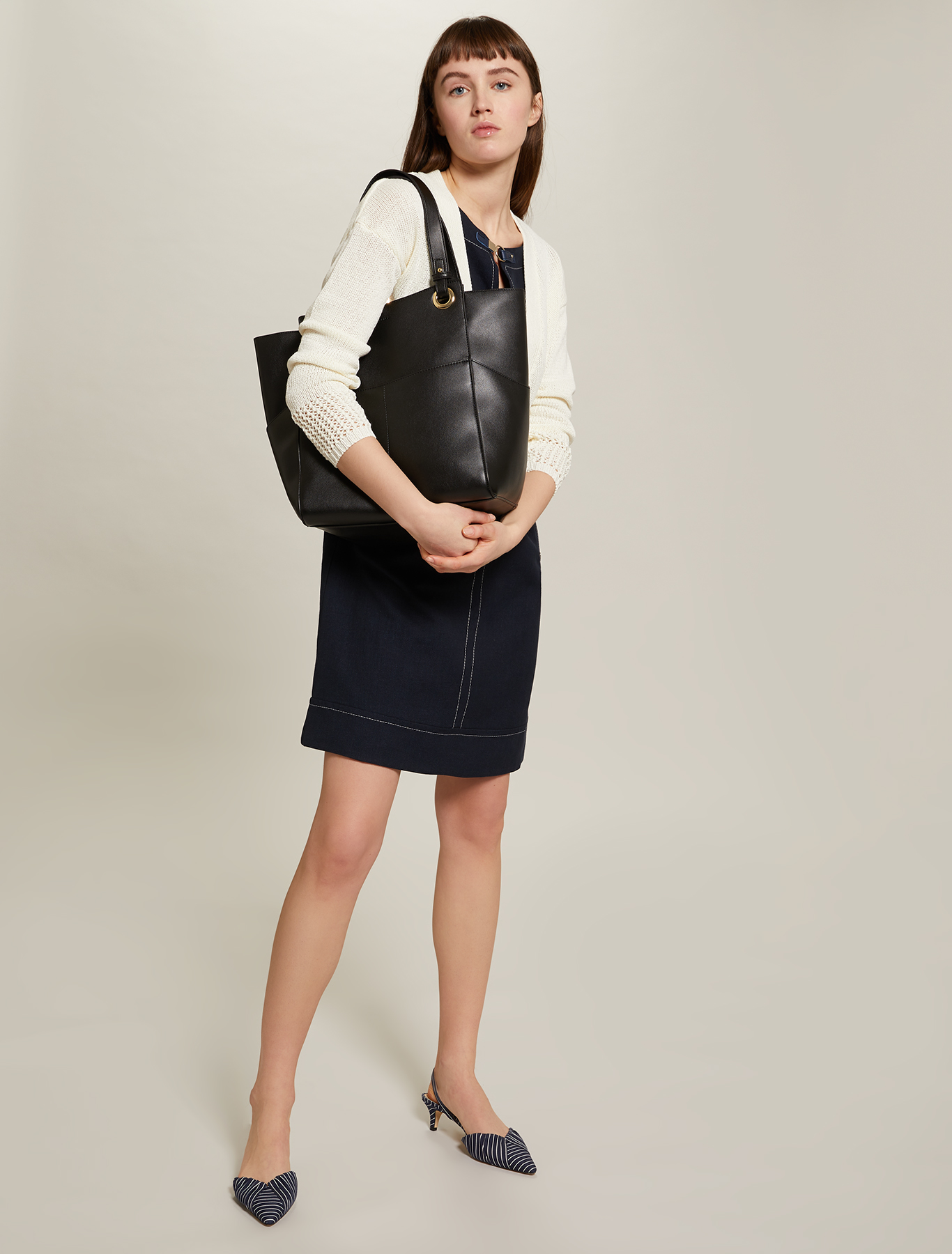 Cardigan with openwork inserts, ivory - Pennyblack Cardigan with openwork inserts - ivory - pennyblack