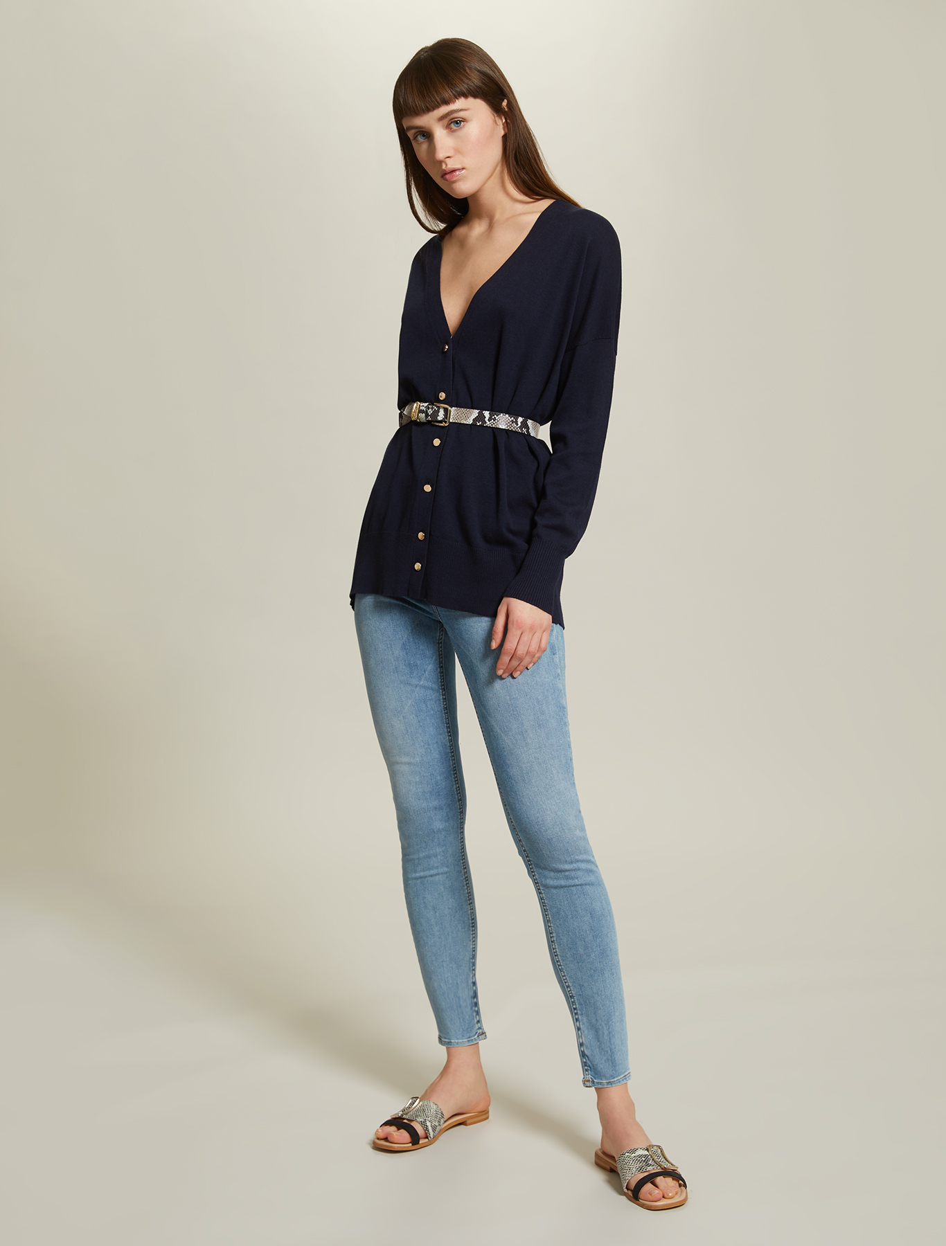 Comfort cotton cardigan, navy blue - Pennyblack Comfort cotton cardigan - navy blue - pennyblack