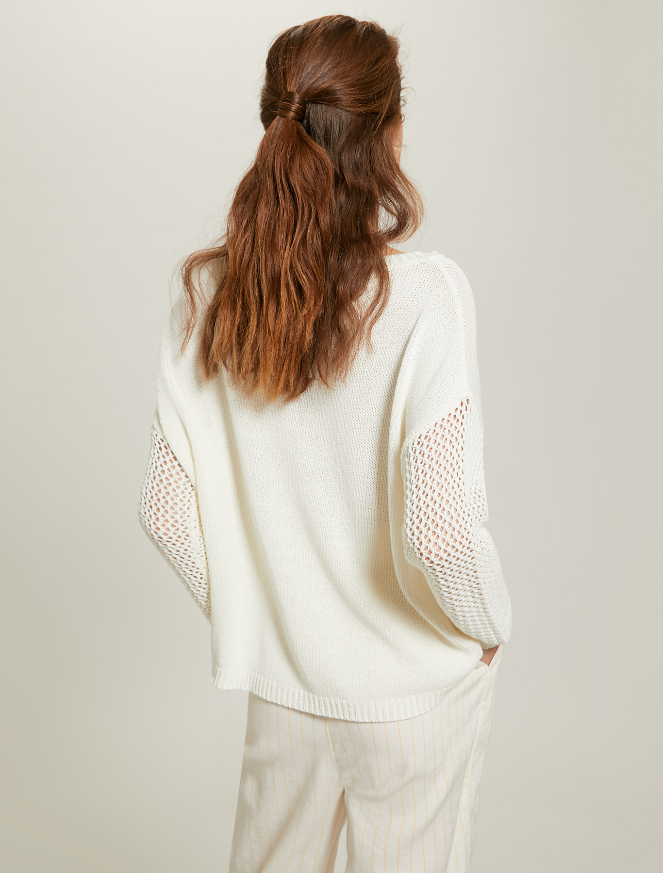 Jumper with mesh inserts, ivory - Pennyblack Jumper with mesh inserts - ivory - pennyblack