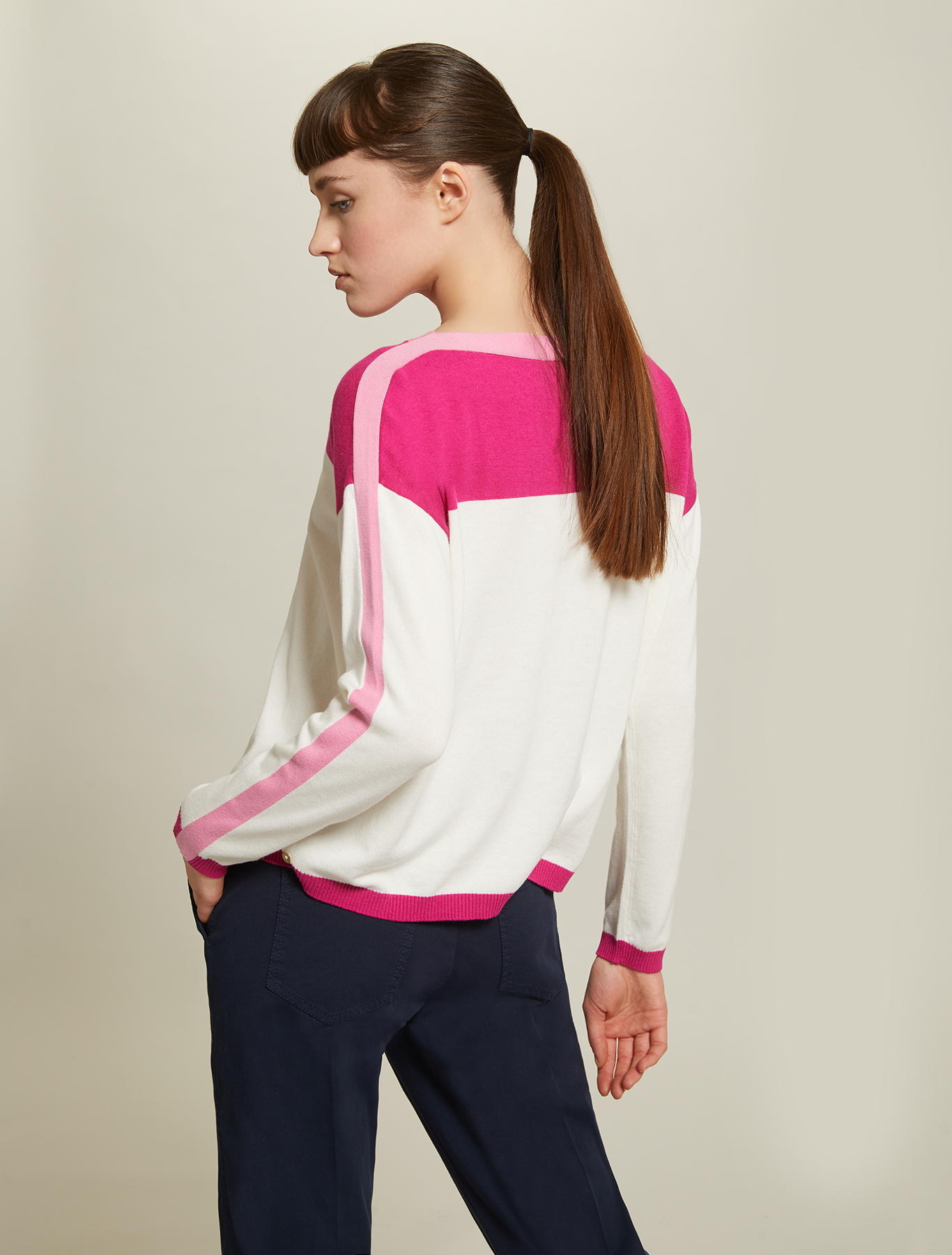 Colour-block jumper, rose pink pattern - Pennyblack Colour-block jumper - rose pink pattern - pennyblack