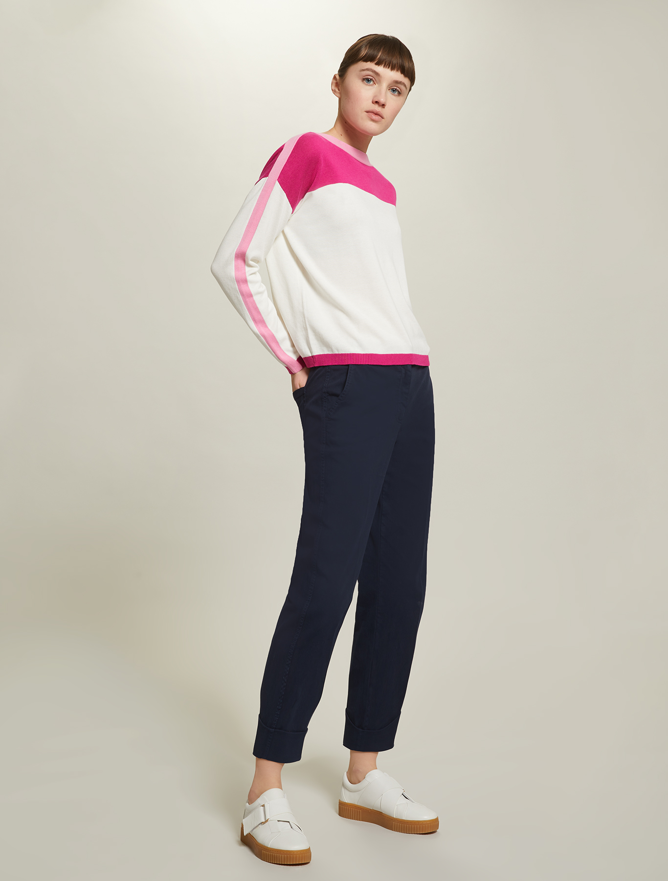 Colour-block jumper, rose pink pattern - Pennyblack Colour-block jumper - rose pink pattern - pennyblack