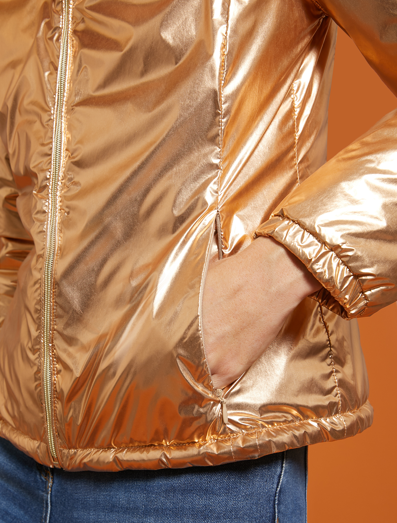 Reversible, metallic jacket, bronze - Pennyblack Reversible, metallic jacket - bronze - pennyblack