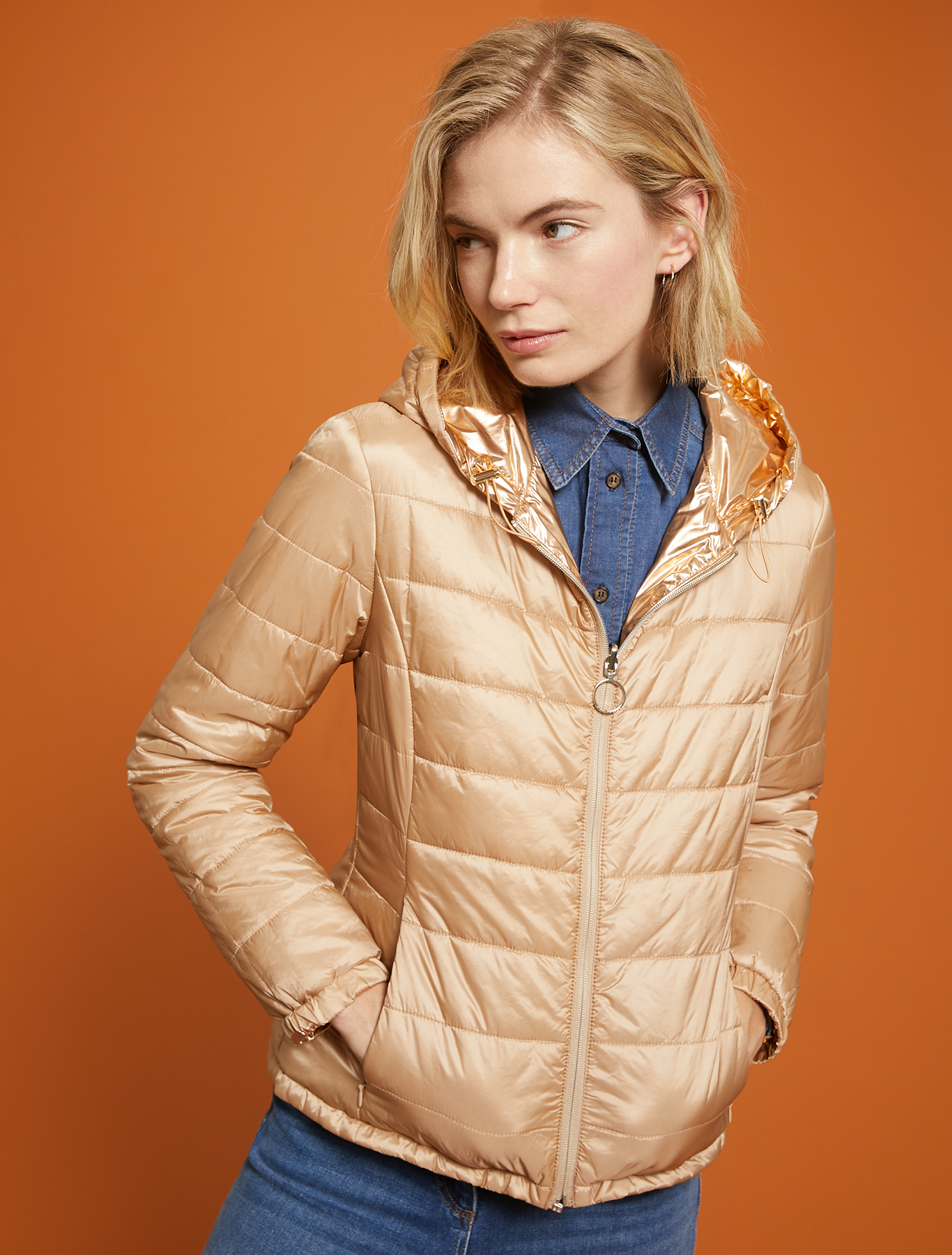 Reversible, metallic jacket, bronze - Pennyblack Reversible, metallic jacket - bronze - pennyblack