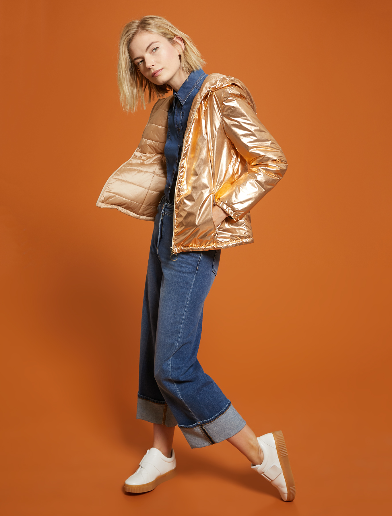Reversible, metallic jacket, bronze - Pennyblack Reversible, metallic jacket - bronze - pennyblack