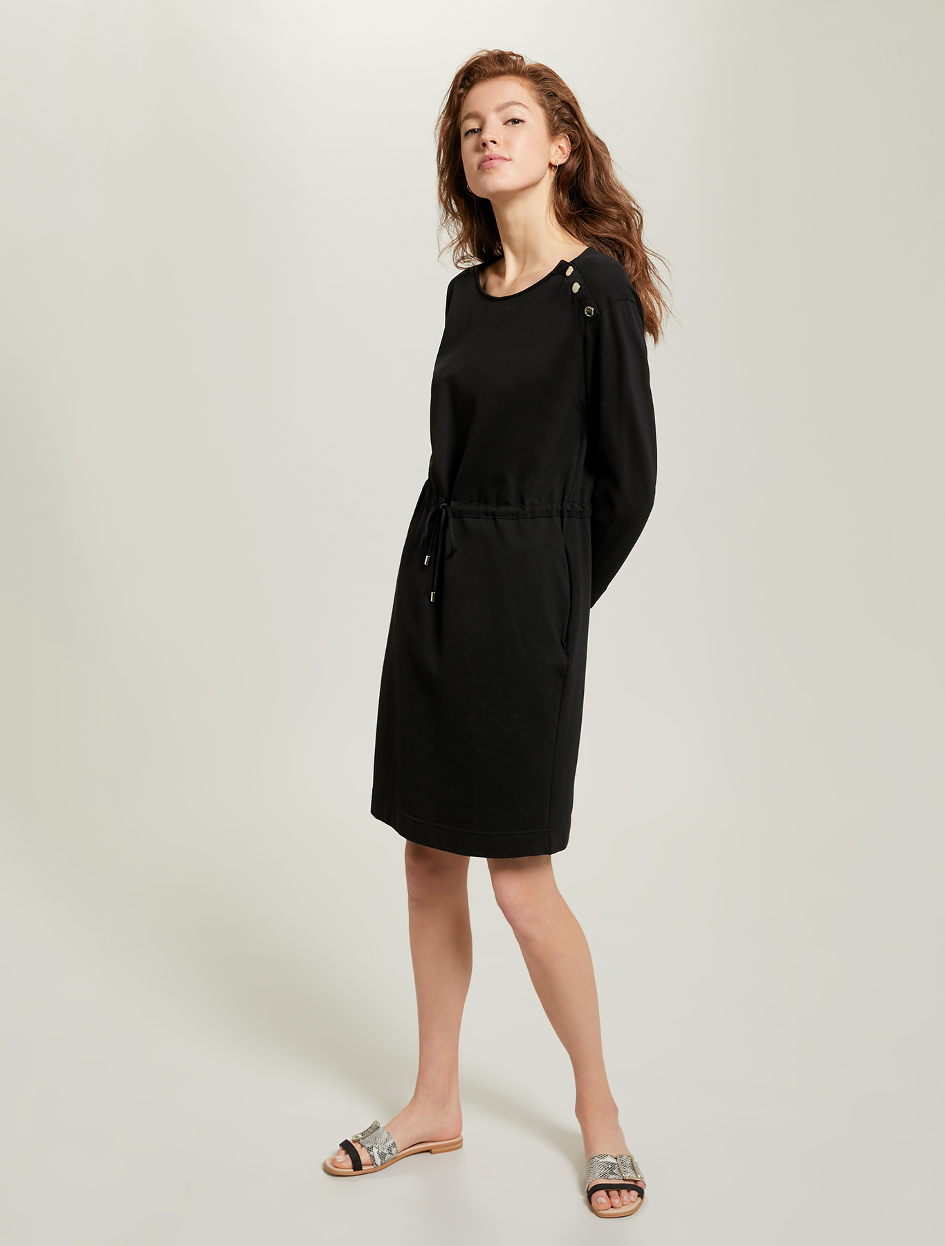Piqué jersey dress, black - Pennyblack Piqué jersey dress - black - pennyblack