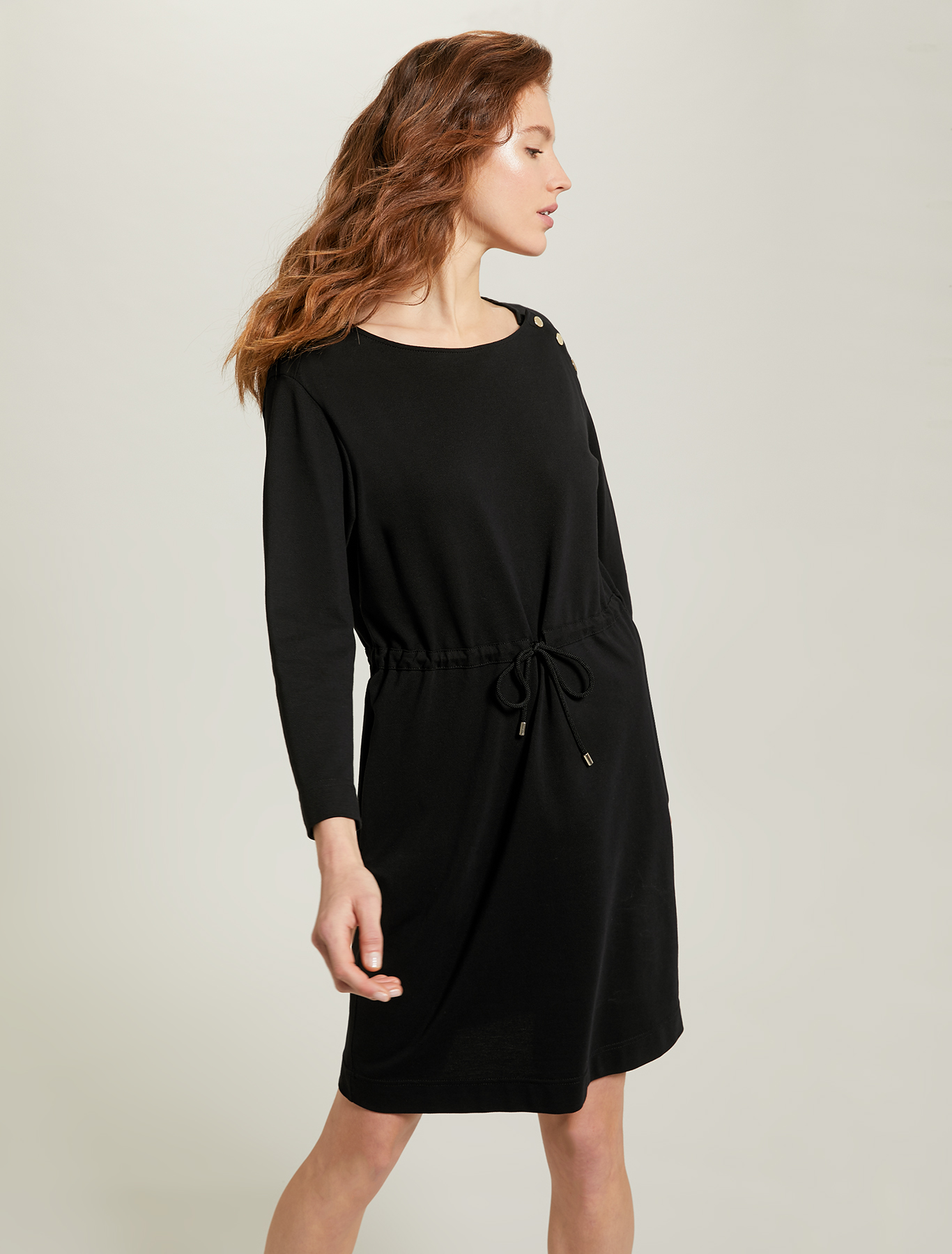 Piqué jersey dress, black - Pennyblack Piqué jersey dress - black - pennyblack