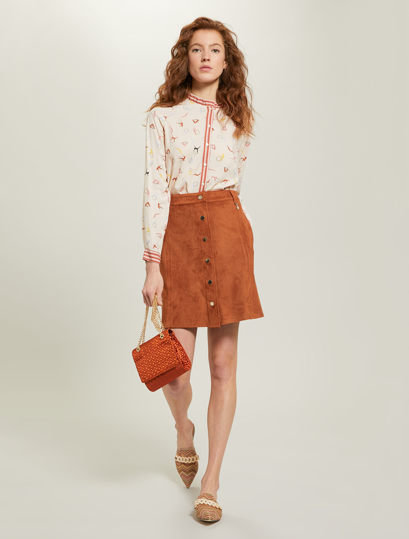 Jersey A-line skirt, brown - Pennyblack Jersey A-line skirt - brown - pennyblack
