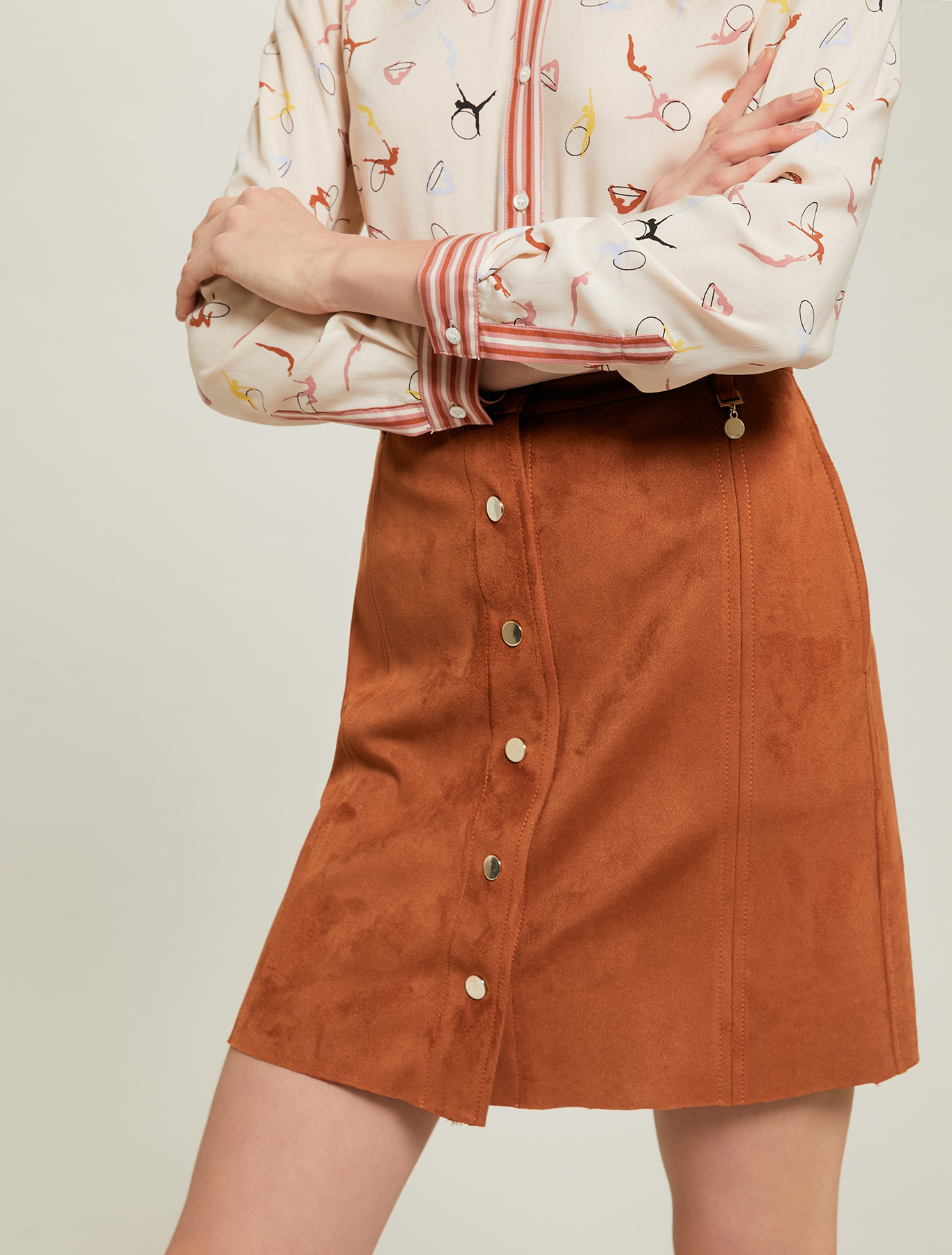 Jersey A-line skirt, brown - Pennyblack Jersey A-line skirt - brown - pennyblack