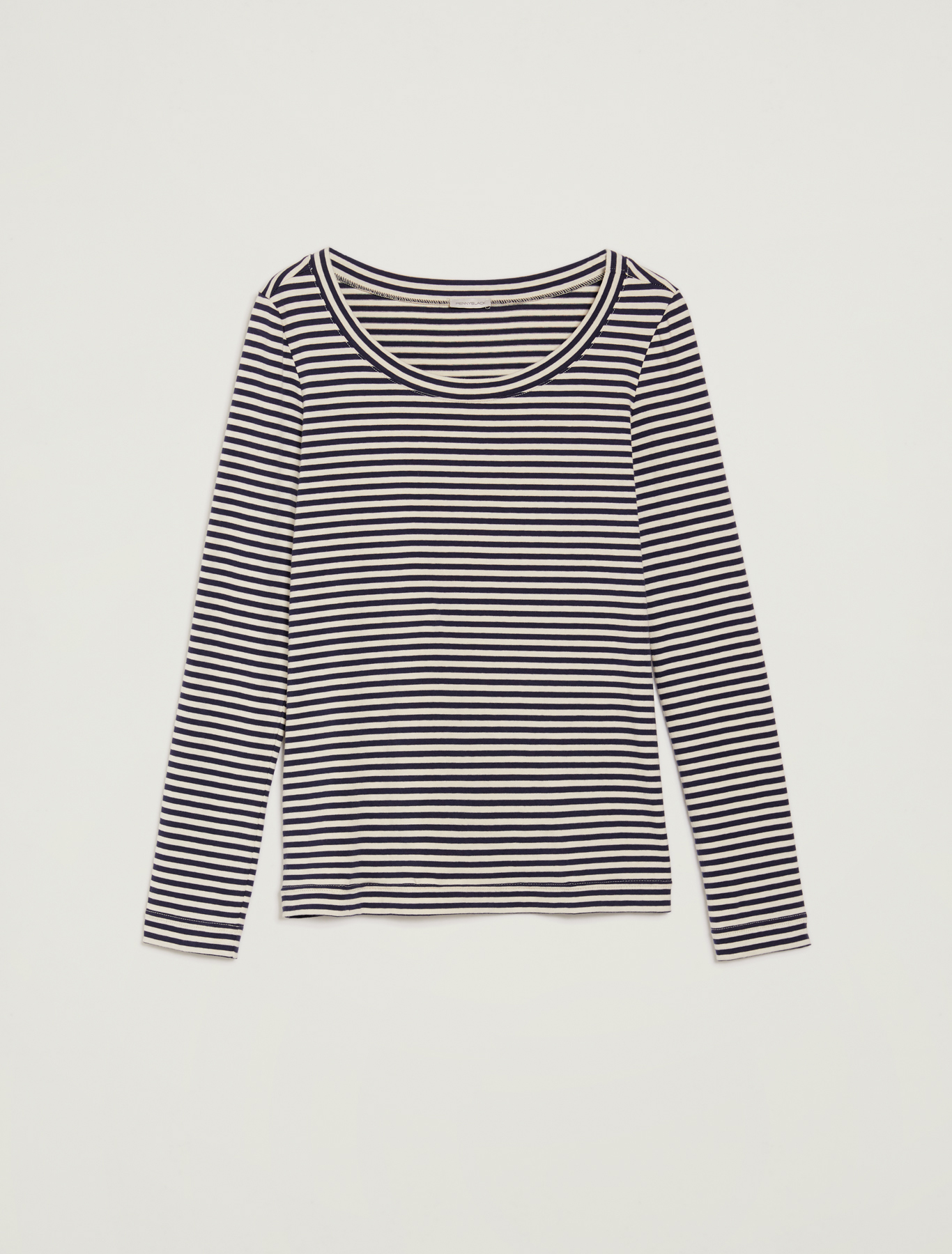 Striped cotton T-shirt, navy blue pattern - Pennyblack Striped cotton T-shirt - navy blue pattern - pennyblack