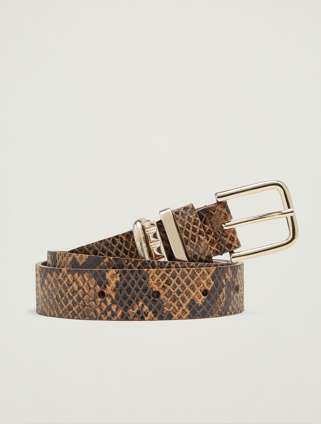Belt with gold loops, beige - Pennyblack Belt with gold loops - beige - pennyblack