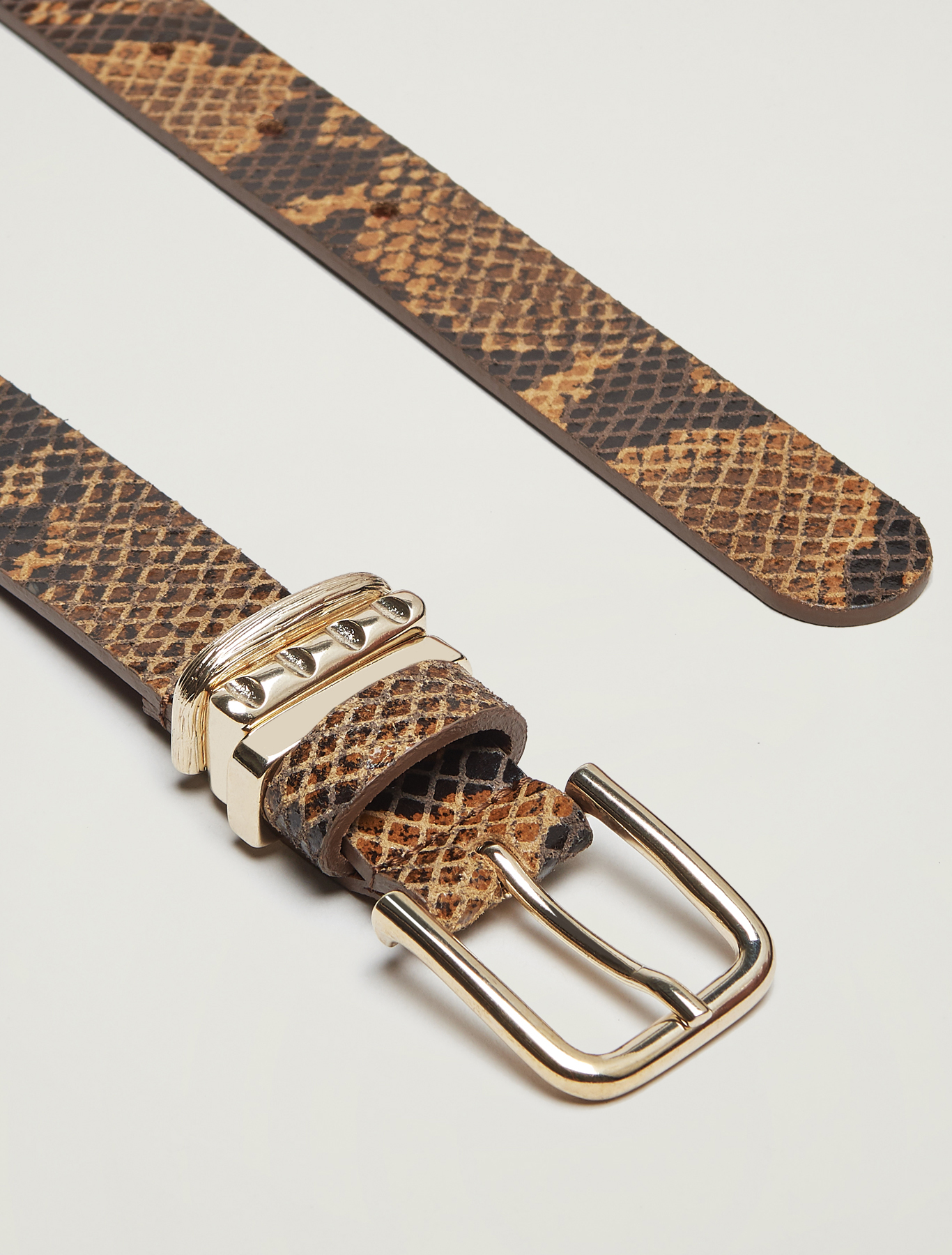 Belt with gold loops, beige - Pennyblack Belt with gold loops - beige - pennyblack