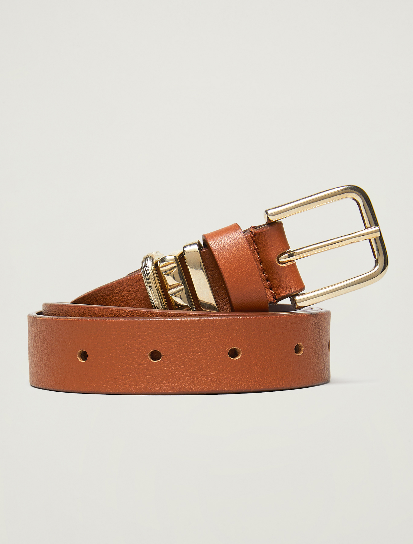 Belt with gold loops, tan - Pennyblack Belt with gold loops - tan - pennyblack