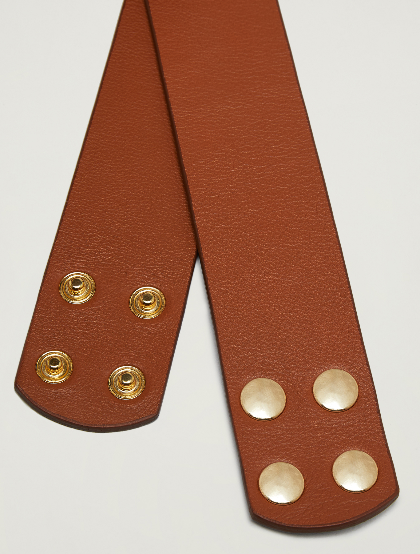 Leather belt with chain, tan - Pennyblack Leather belt with chain - tan - pennyblack
