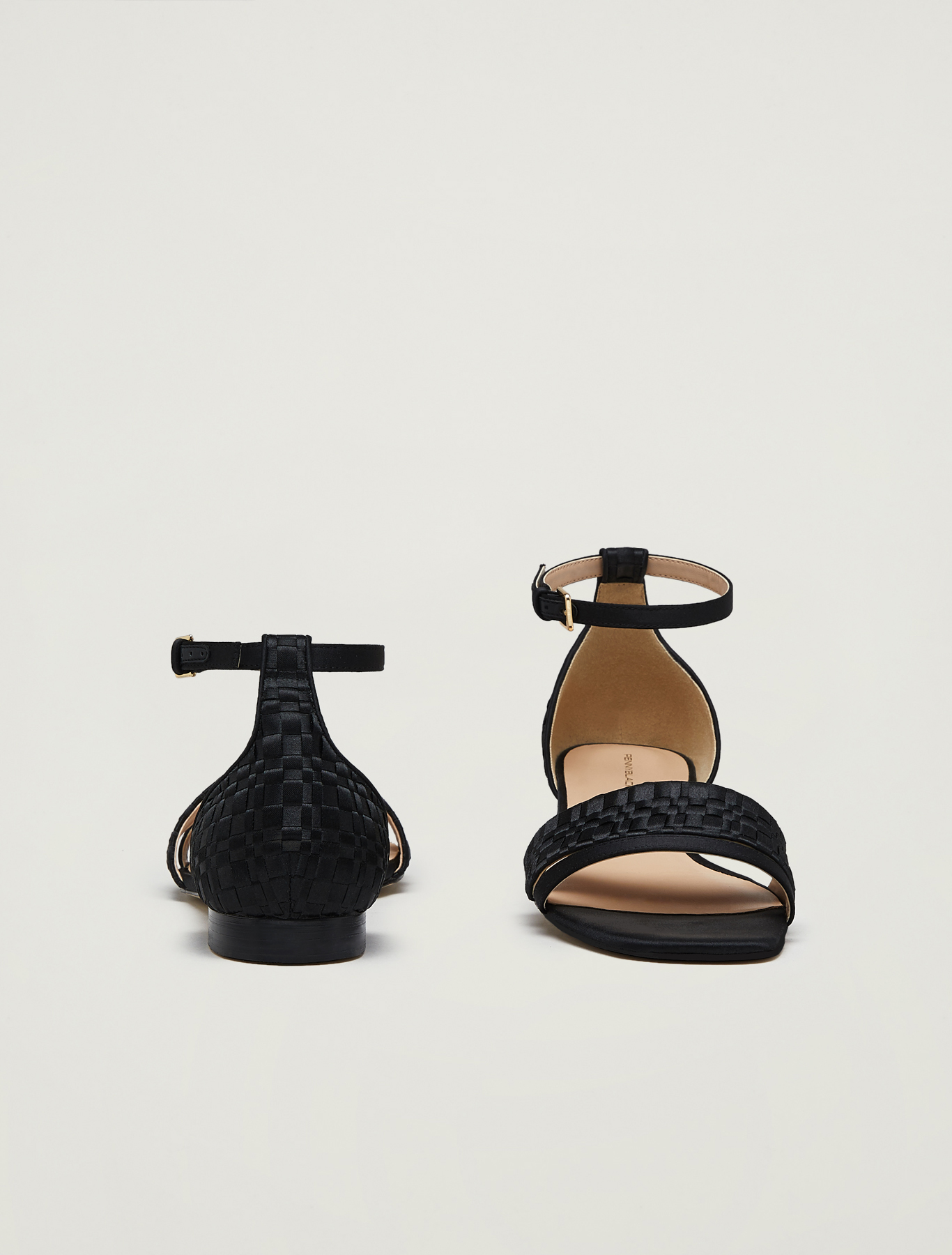 Sandals in woven satin, black - Pennyblack Sandals in woven satin - black - pennyblack