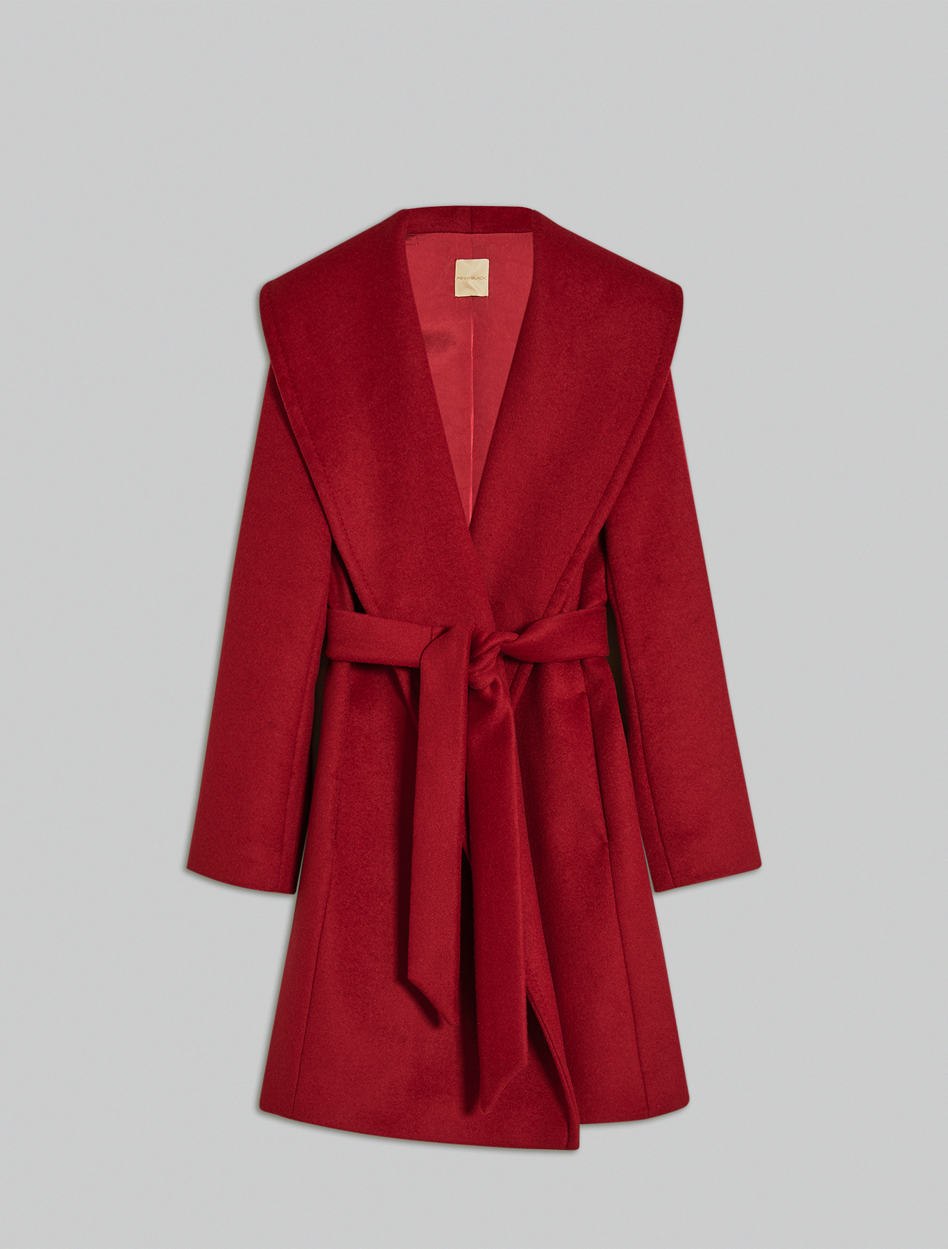 Alpaca and wool coat, burgundy - Pennyblack Alpaca and wool coat - burgundy - pennyblack