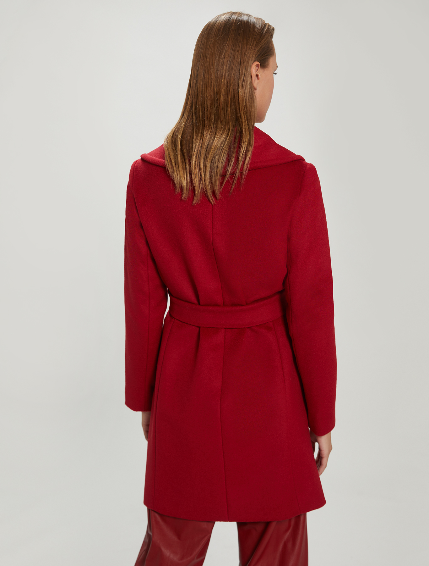 Alpaca and wool coat, burgundy - Pennyblack Alpaca and wool coat - burgundy - pennyblack