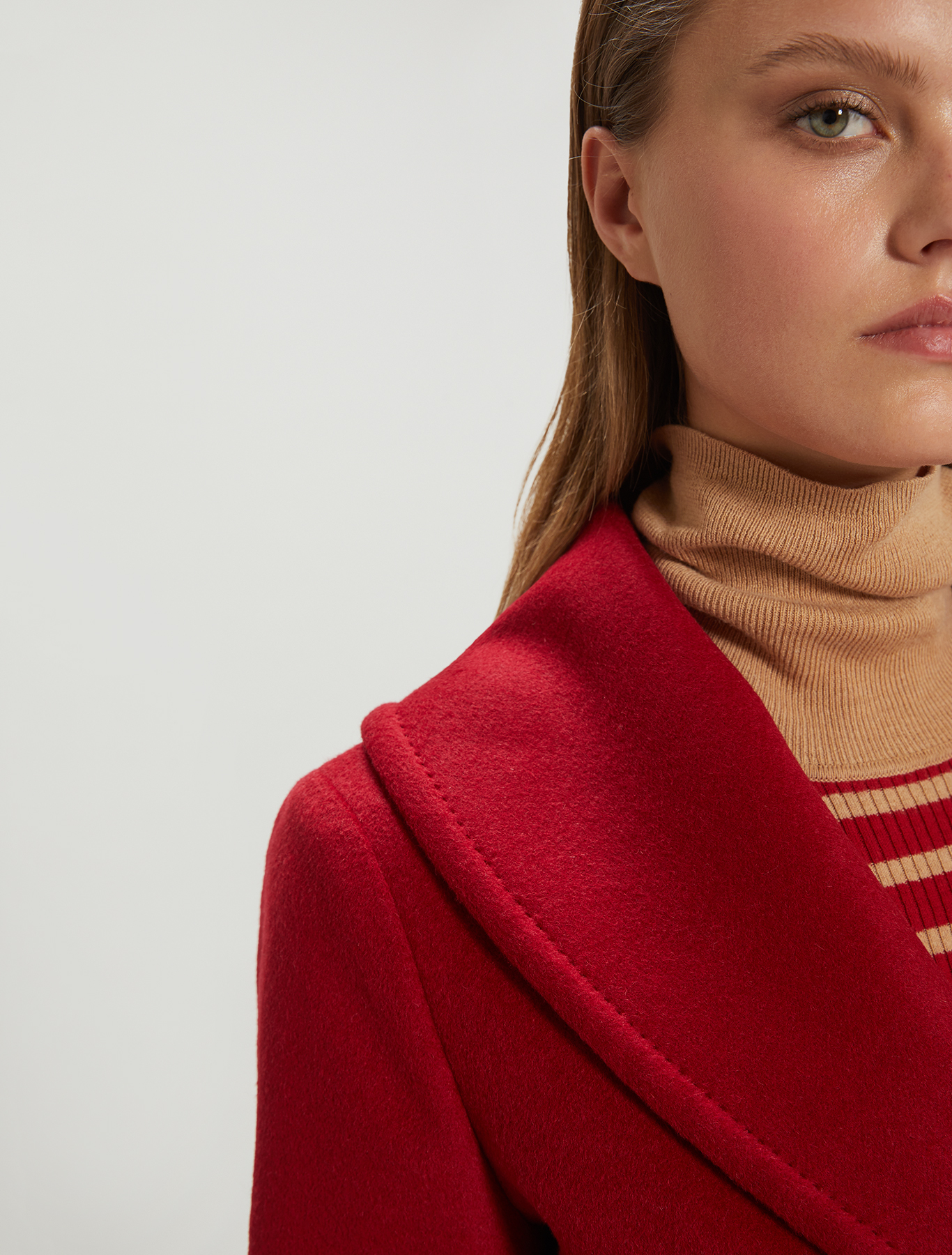 Alpaca and wool coat, burgundy - Pennyblack Alpaca and wool coat - burgundy - pennyblack