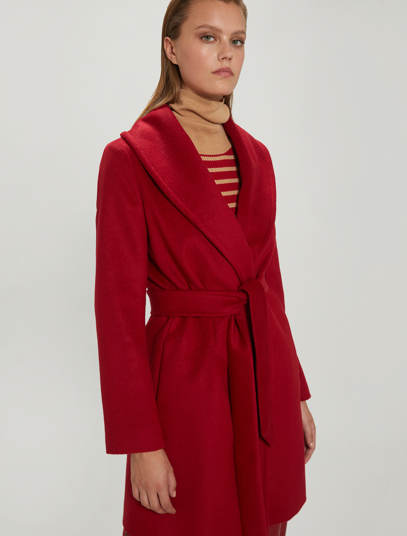 Alpaca and wool coat, burgundy - Pennyblack Alpaca and wool coat - burgundy - pennyblack