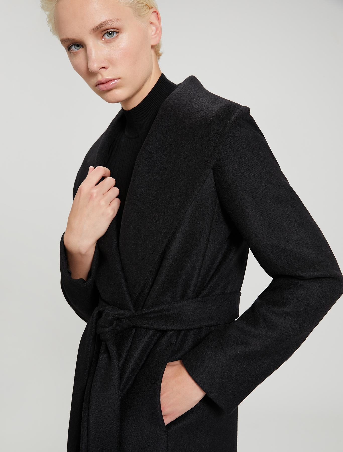 Alpaca and wool coat, black - Pennyblack Alpaca and wool coat - black - pennyblack