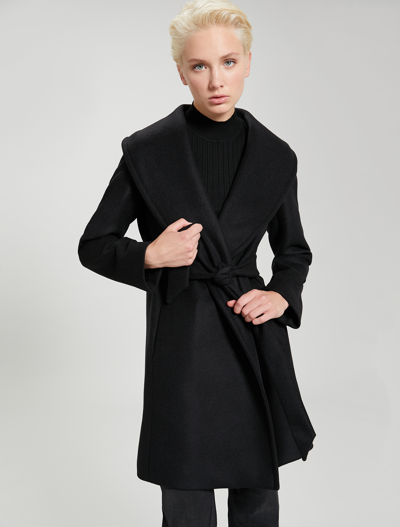 Alpaca and wool coat, black - Pennyblack Alpaca and wool coat - black - pennyblack